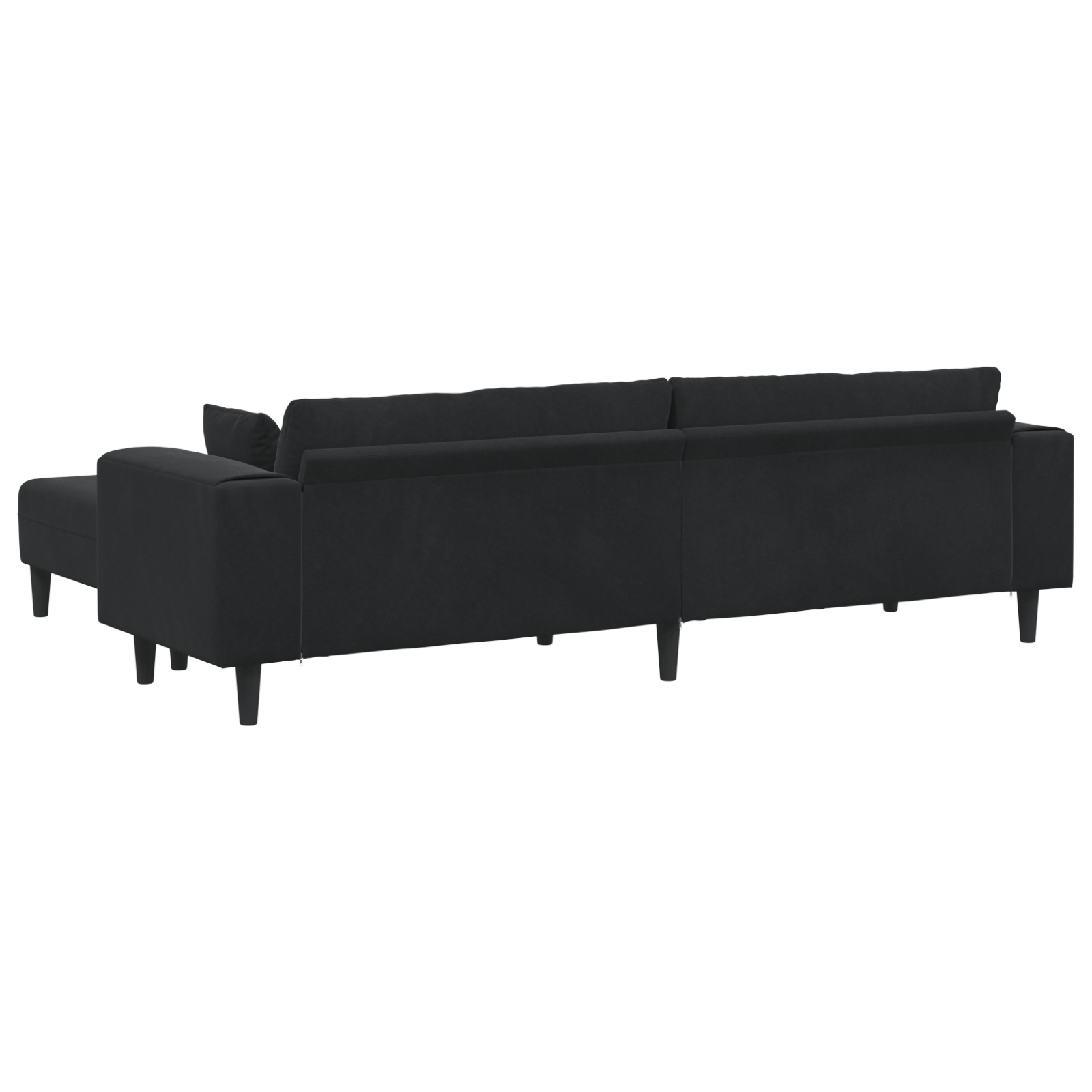 Canapea din catifea cu perna cu perna 3 pcs Negru 208 cm Catifea — imaginea 6