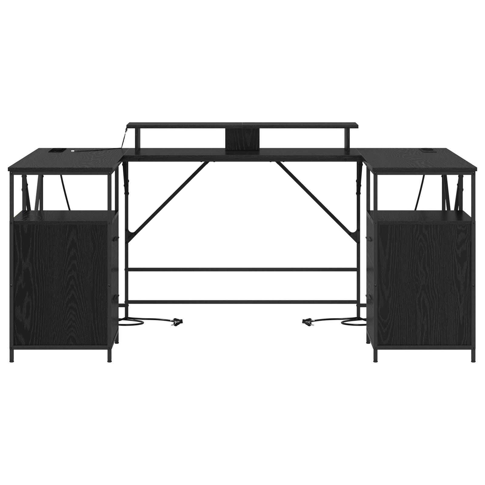 Birou cu sertar Stejar negru 182 x 101 x 87.5 cm Lemn compozit — imaginea 6
