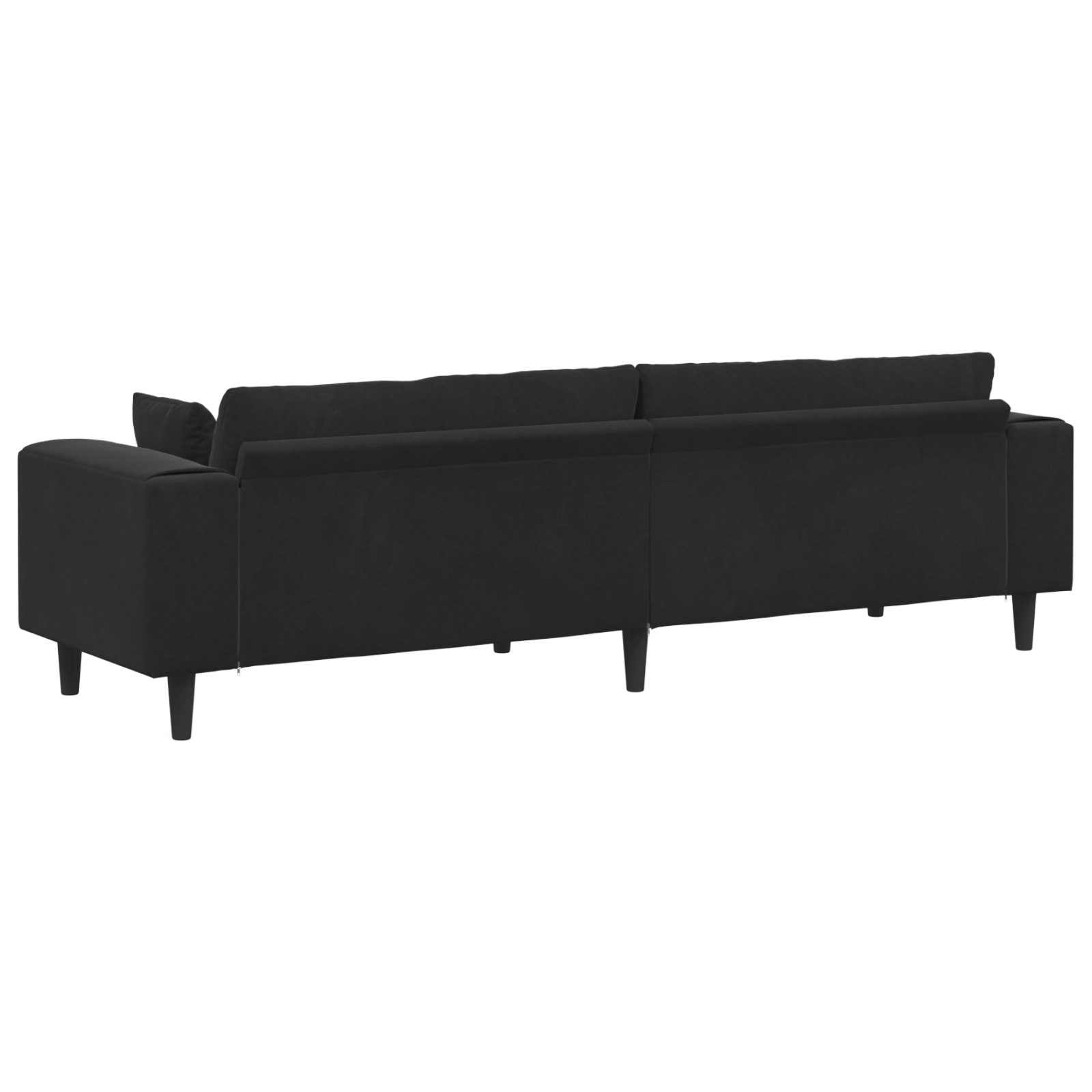 Canapea din catifea cu perna cu perna Negru 208 cm Catifea — imaginea 6