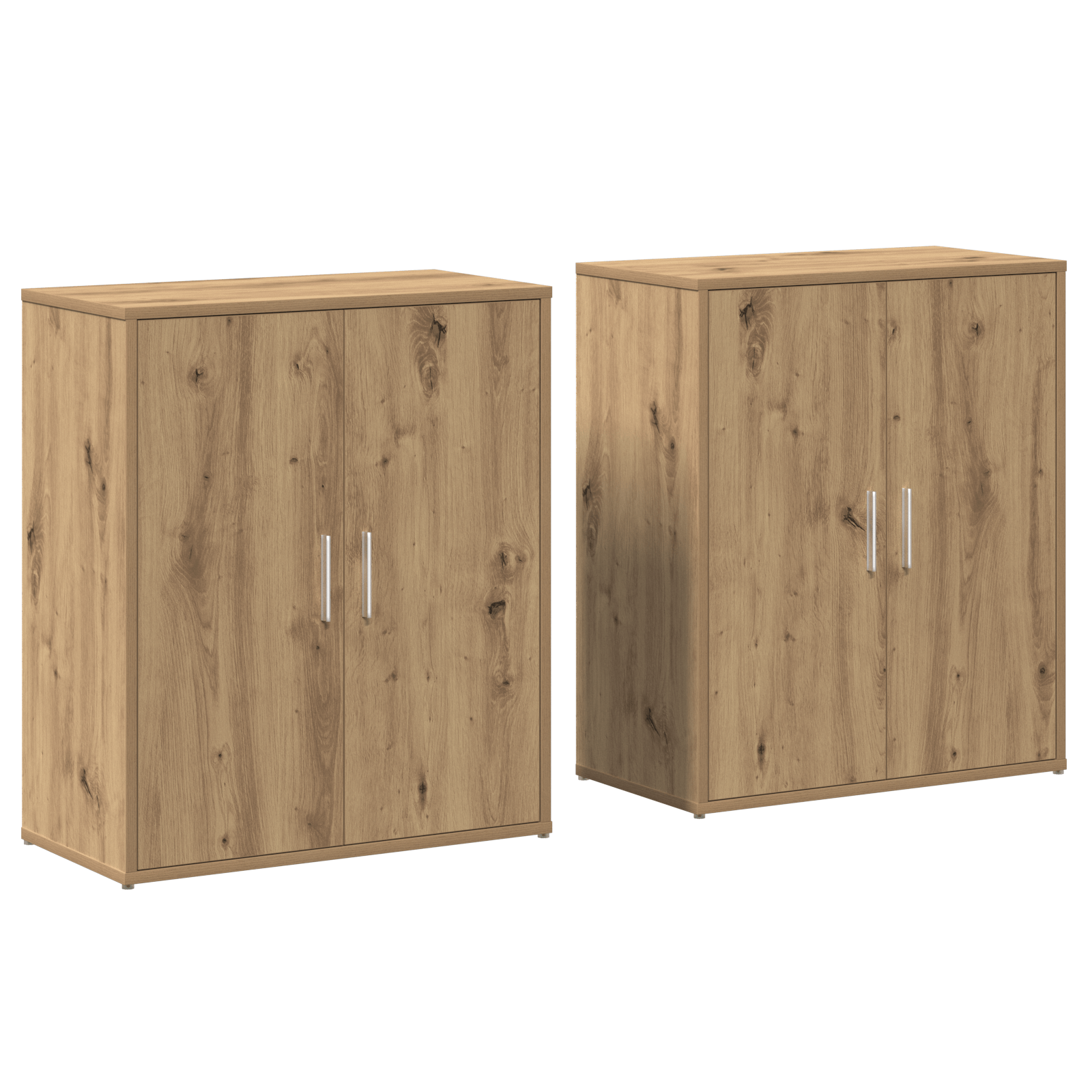Bufet 2 pcs stejar artizanal 60 x 31 x 70 cm Lemn compozit — imaginea 2