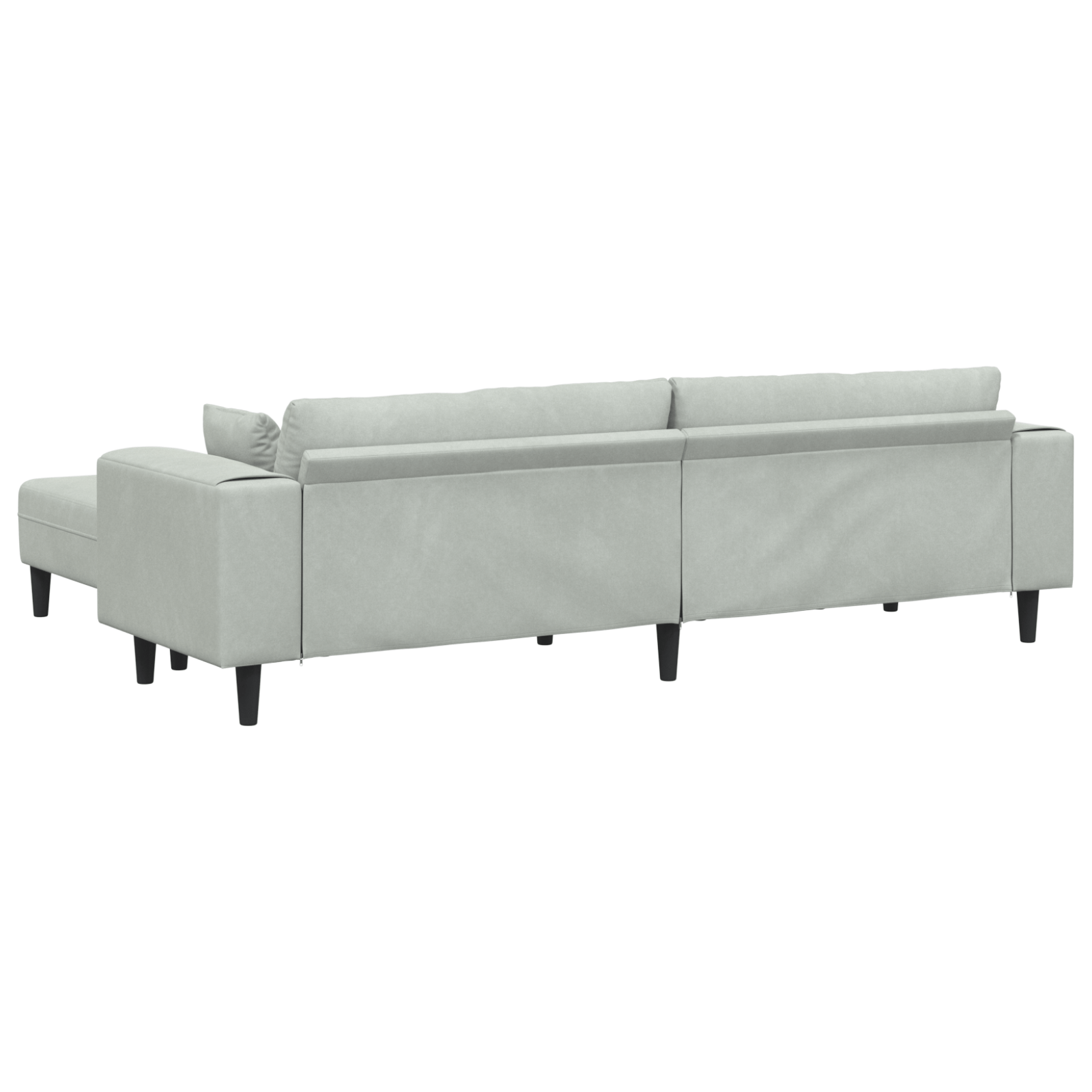Canapea din catifea cu perna cu perna 3 pcs Gri deschis 208 cm Catifea — imaginea 6