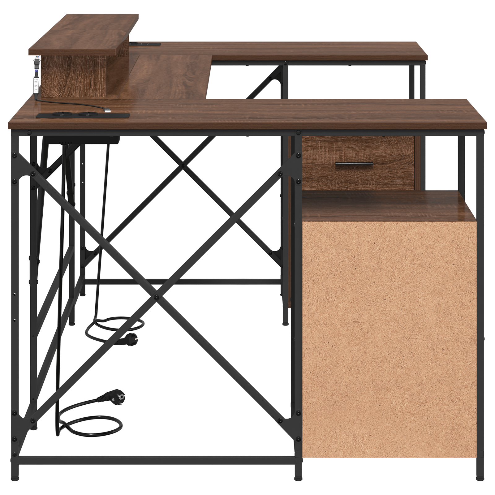 Birou cu sertar cu depozitare Stejar 182 x 101 x 87.5 cm Lemn compozit — imaginea 7