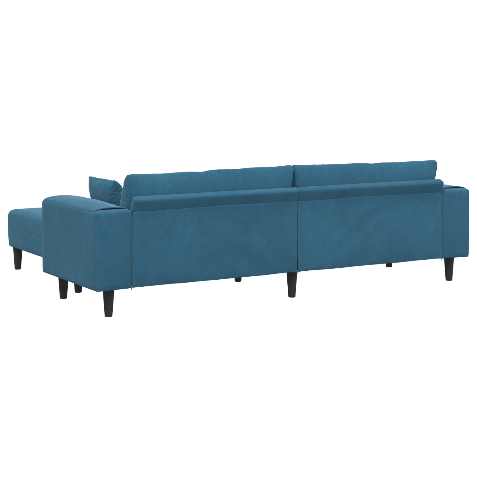 Canapea din catifea cu perna cu perna 3 pcs Albastru 208 cm Catifea — imaginea 6