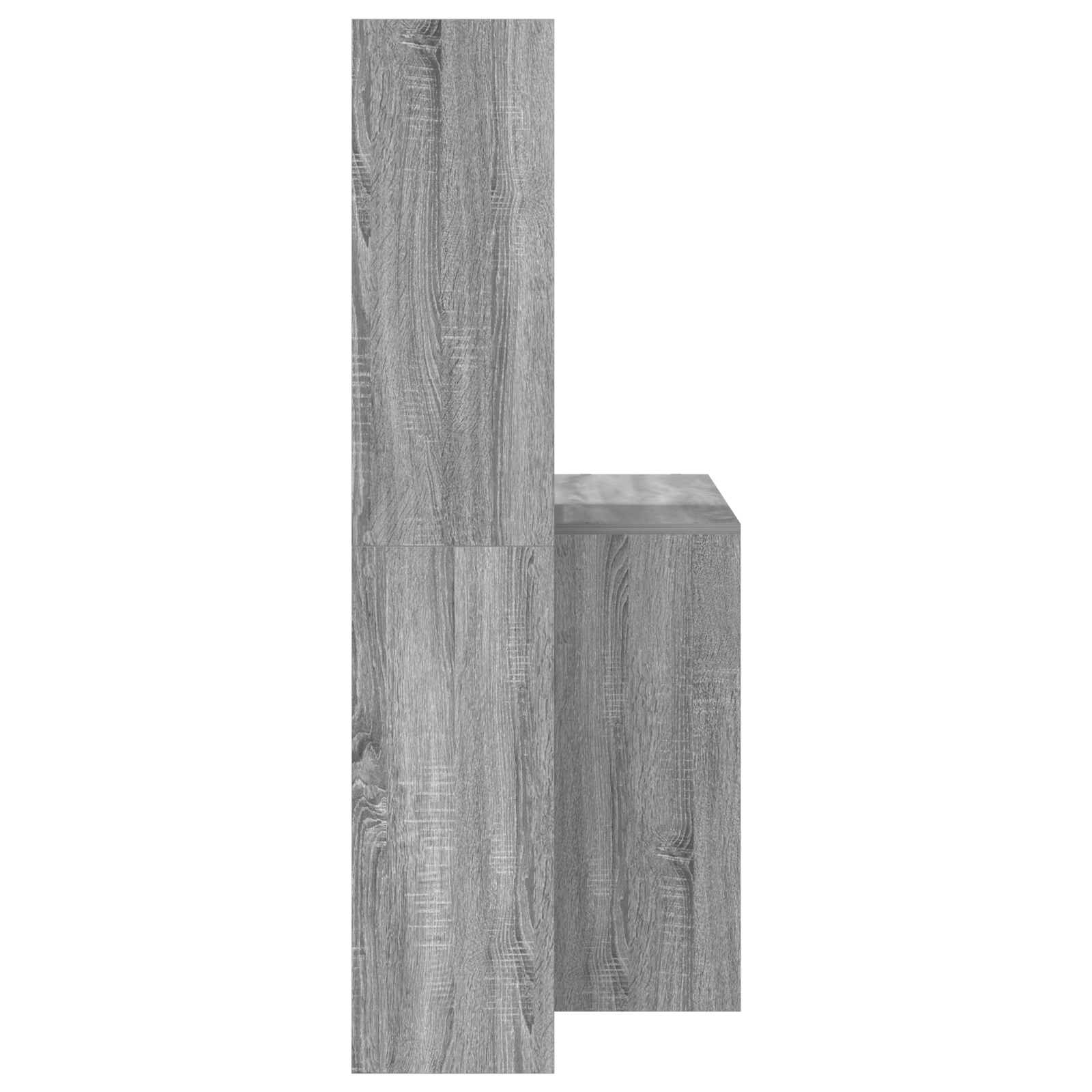 Birou cu raft sonoma gri 138.5 x 55 x 143 cm Lemn compozit — imaginea 5