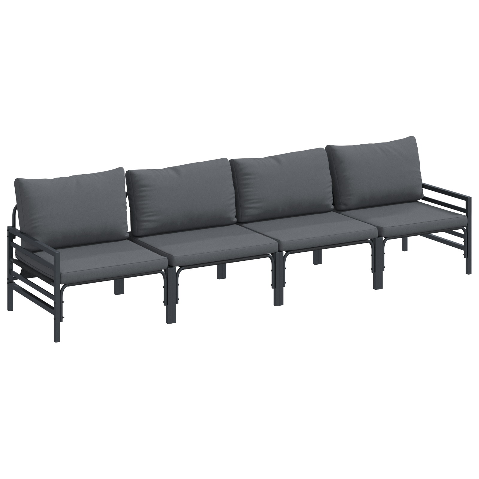 Set de canapele pentru gradina 4 pcs Antracit Otel — imaginea 2