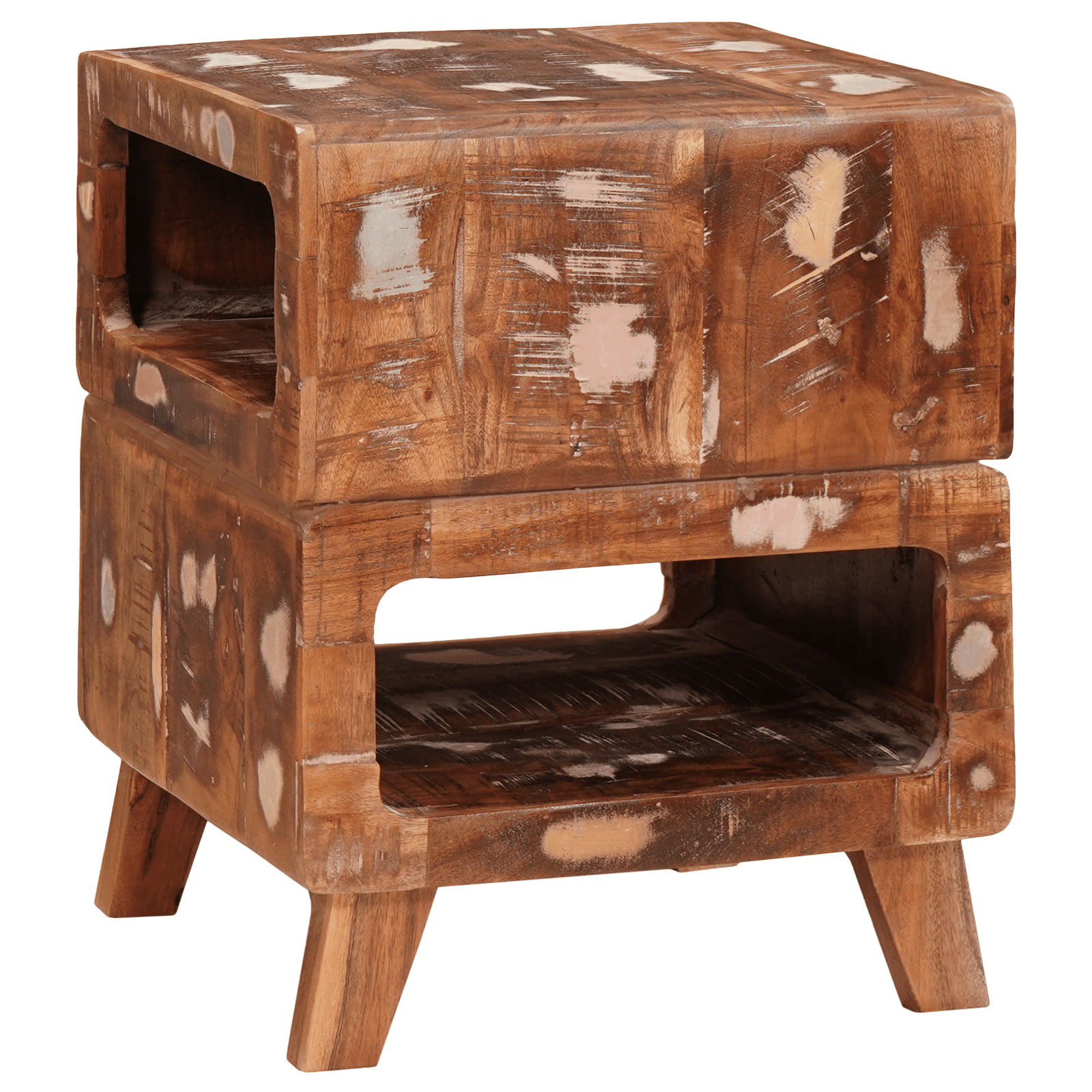 Mese de capat Multicolour 40 x 40 x 49 cm Lemn masiv reciclat