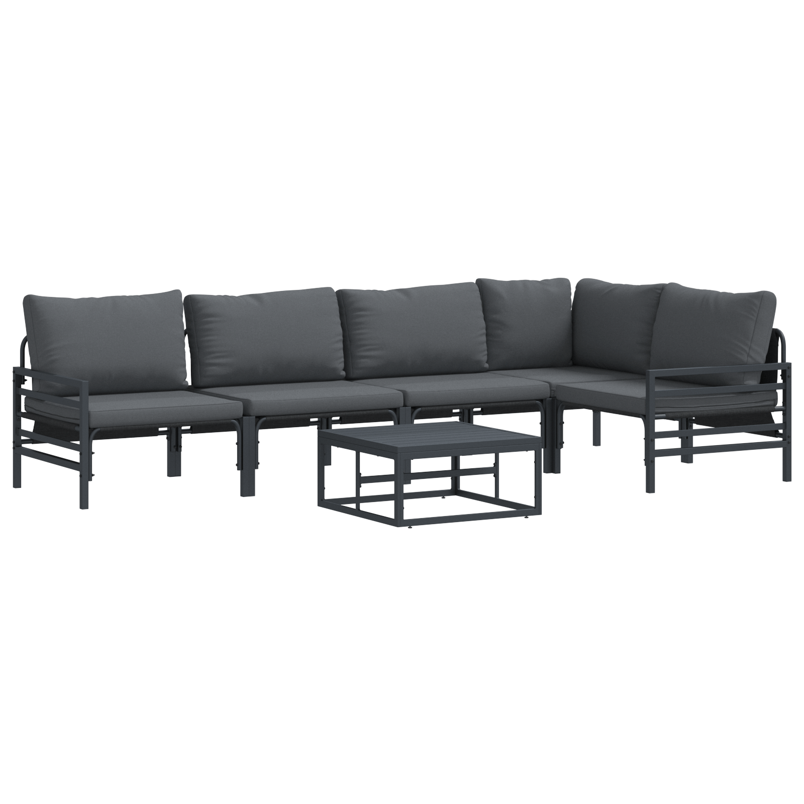 Set de canapele pentru gradina 6 pcs Antracit Otel — imaginea 2