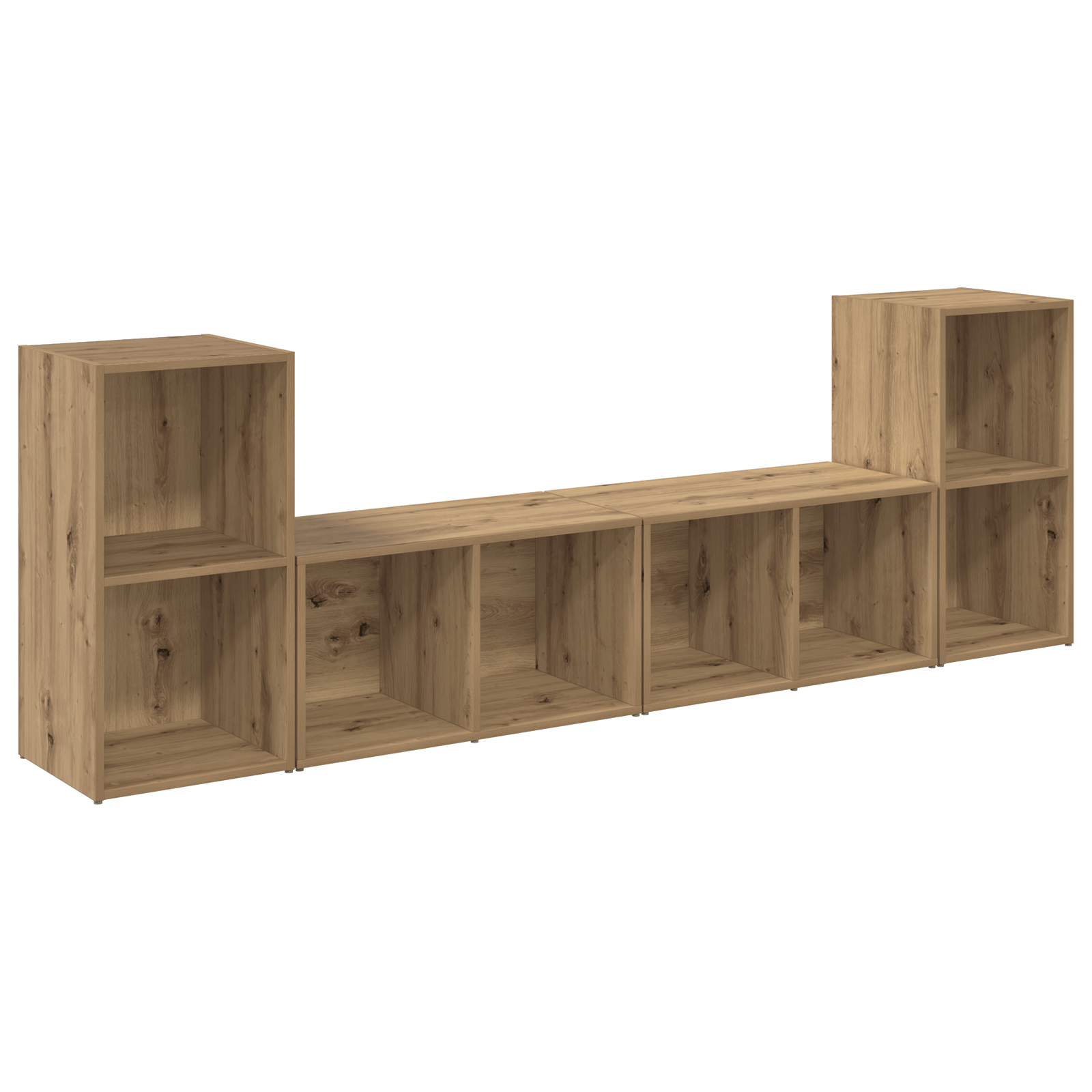 Set comoda TV cu raft 4 pcs Stejar artisanal 72 x 35 x 36.5 cm — imaginea 2