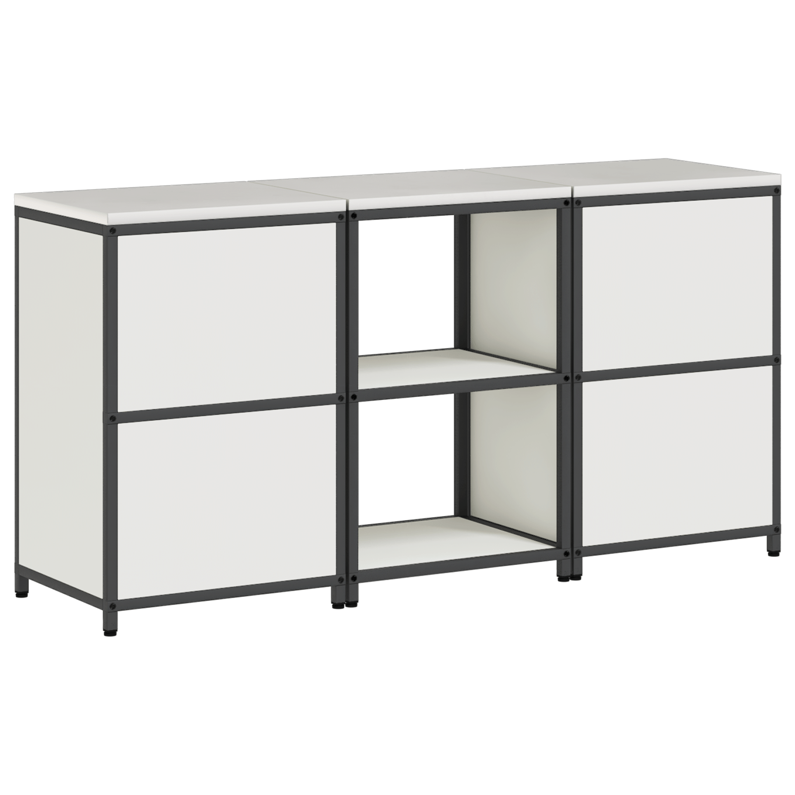 Set de depozitare pentru bucatarie 3 pcs Alb 180 x 50 x 92 cm — imaginea 10