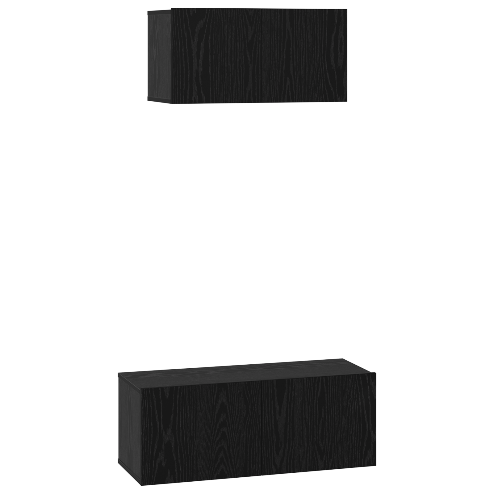 Mobilier TV Altele cu depozitare cu usa 2 pcs Stejar negru 80 x 30 x 30 cm — imaginea 2