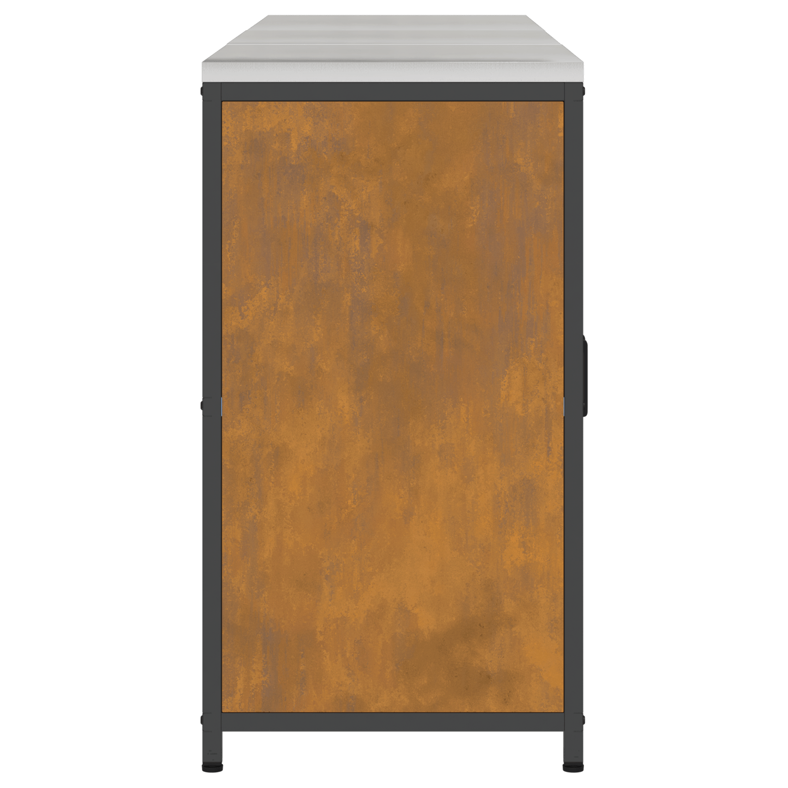 Set de Depozitare pentru Bucatarie cu raft Altele cu depozitare cu usa 3 pcs Ruginit — imaginea 11