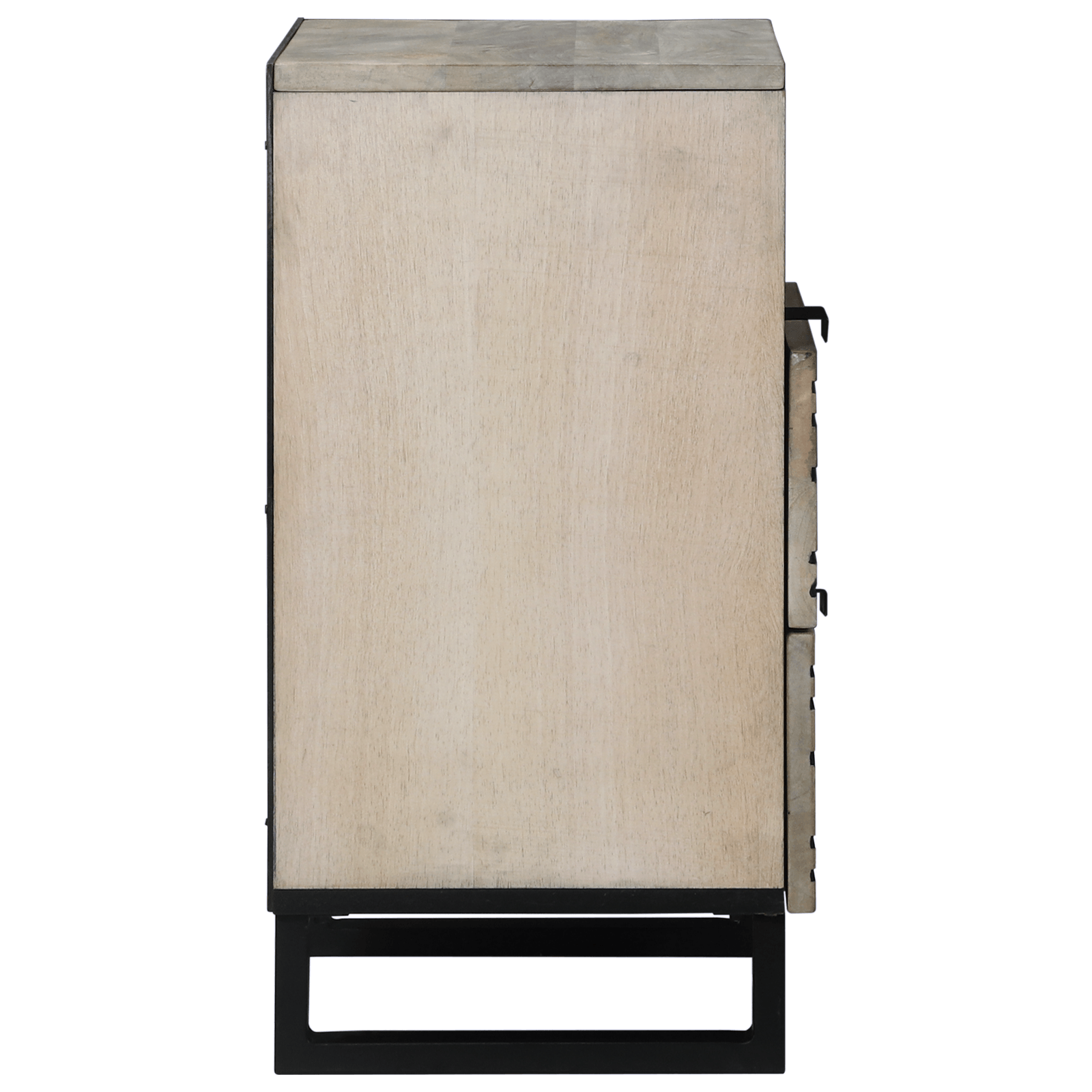 Noptiere cu sertar Alb si negru 50 x 33 x 60 cm — imaginea 4