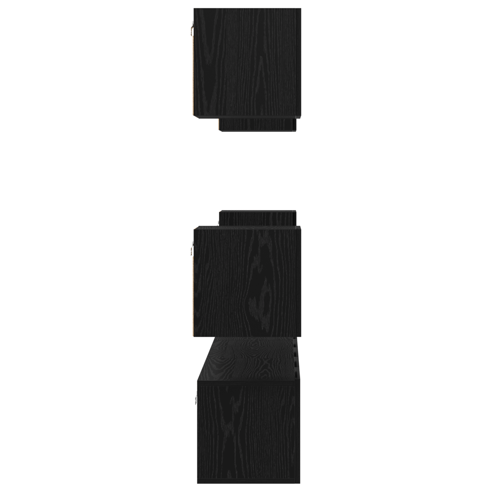 Set comoda TV Altele 7 pcs Stejar negru Mediu 180 x 30 x 30 cm — imaginea 9