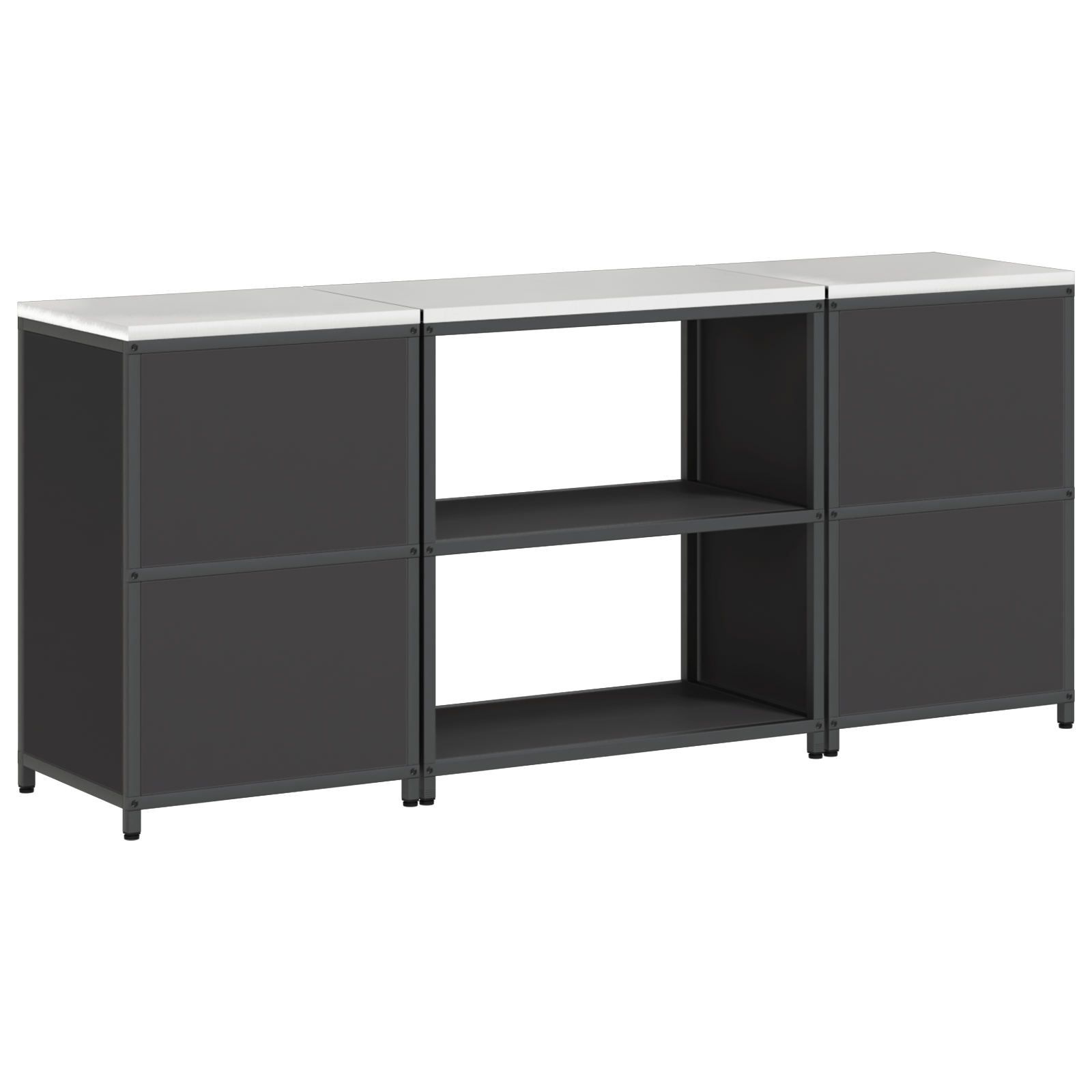 Set de depozitare pentru bucatarie 3 pcs Negru 210 x 50 x 92 cm — imaginea 11