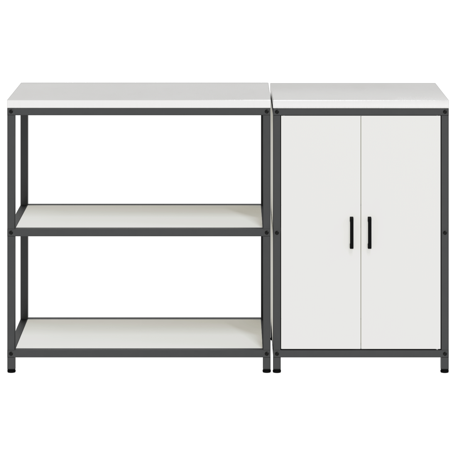 Set de depozitare pentru bucatarie 2 pcs Alb 150 x 50 x 92 cm — imaginea 8
