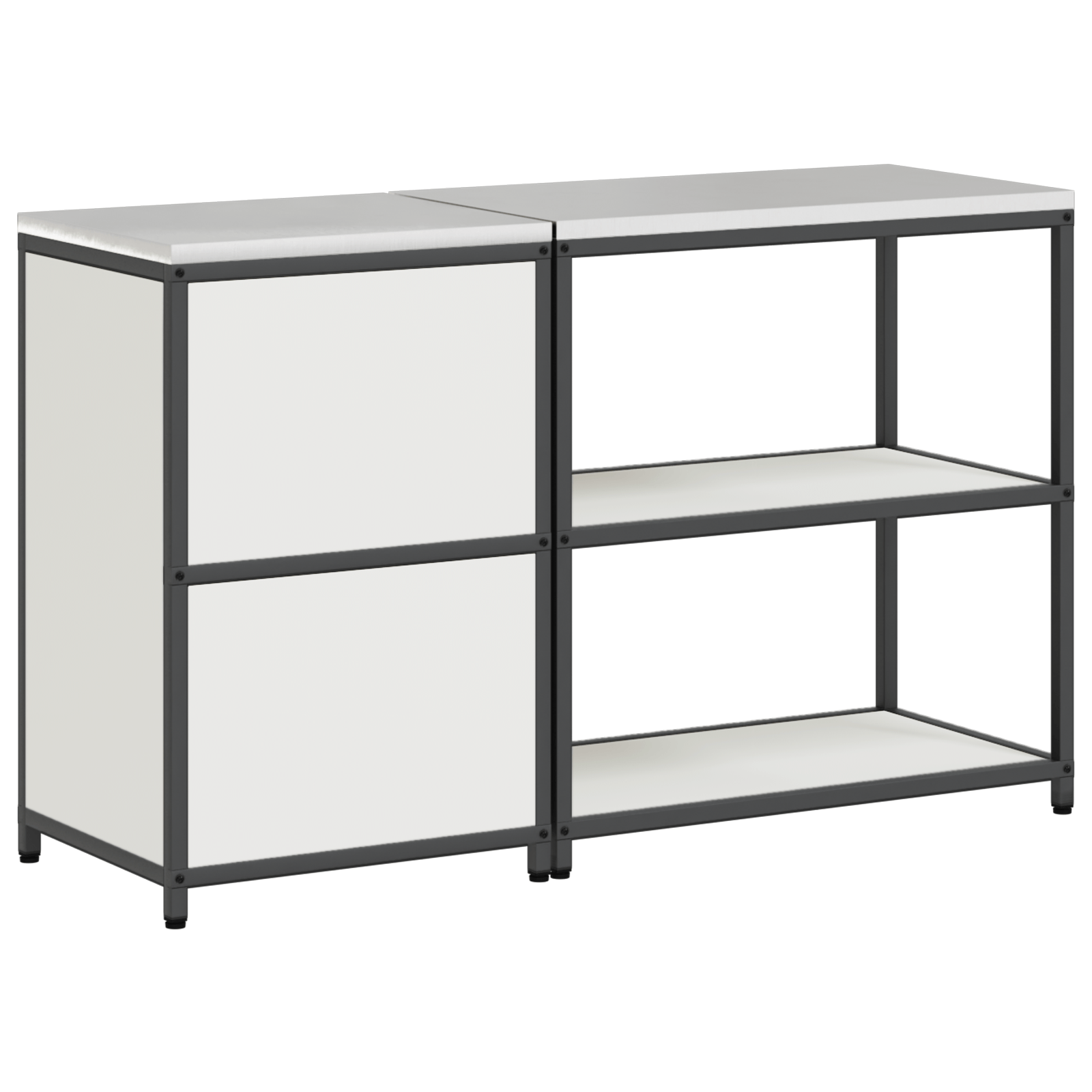 Set de depozitare pentru bucatarie 2 pcs Alb 150 x 50 x 92 cm — imaginea 10