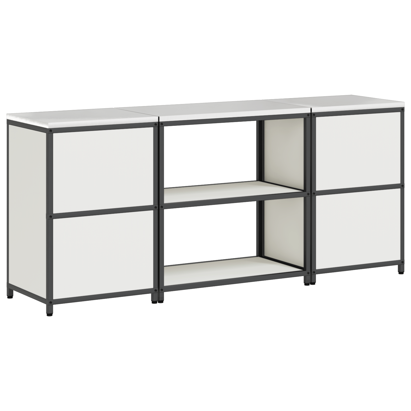 Set de depozitare pentru bucatarie 3 pcs Alb 210 x 50 x 92 cm — imaginea 11