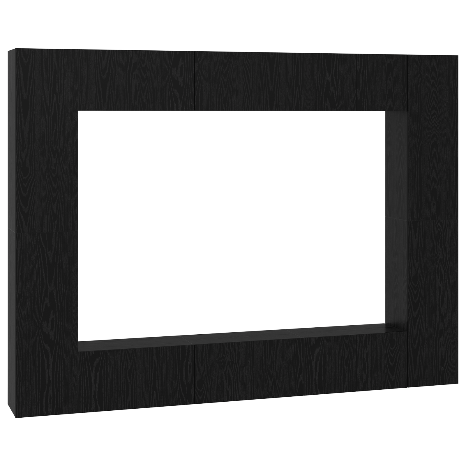 Set comoda TV 10 pcs Stejar negru Mediu 30.5 x 30 x 90 cm — imaginea 2