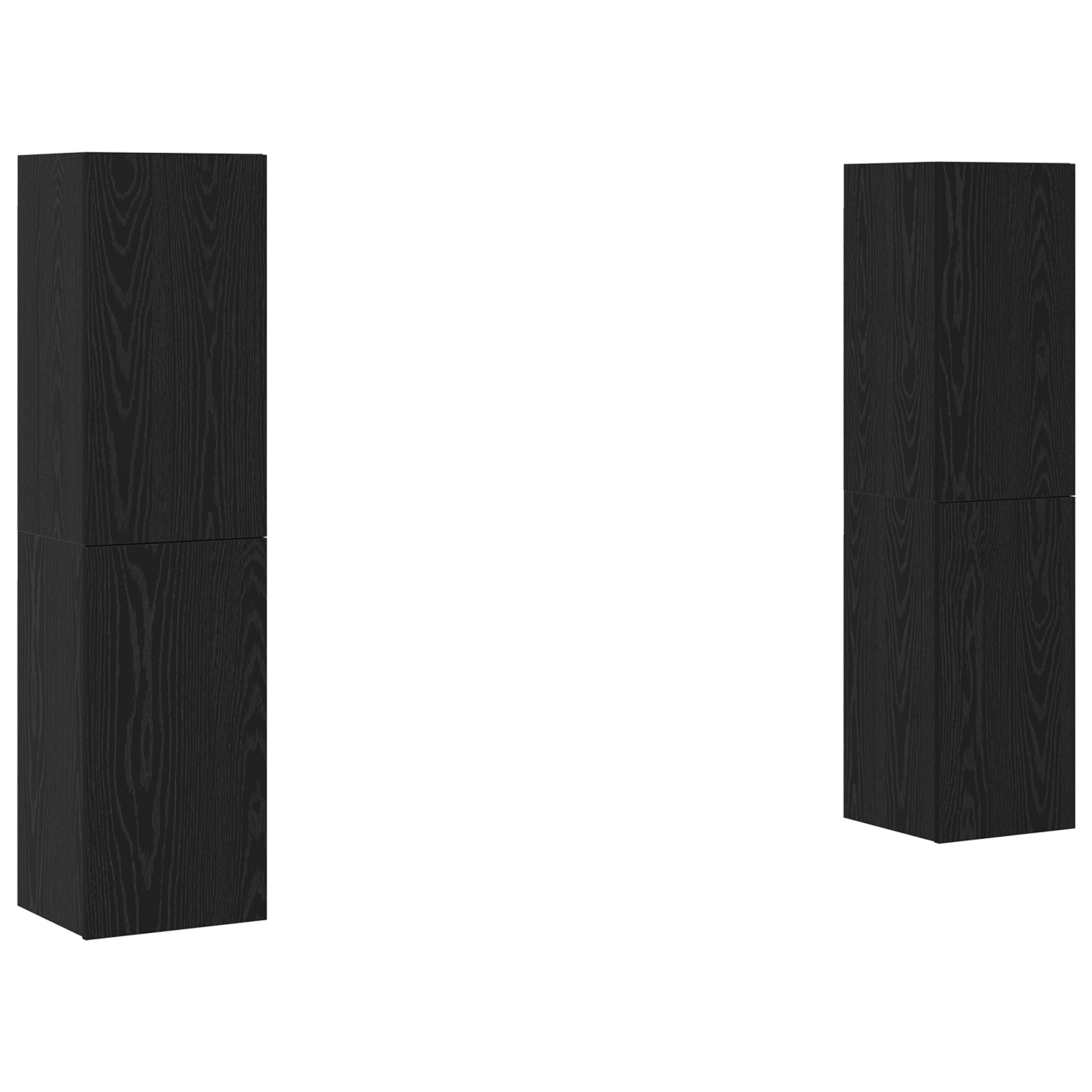 Set comoda TV cu raft 4 pcs Stejar negru 30.5 x 30 x 60 cm — imaginea 2