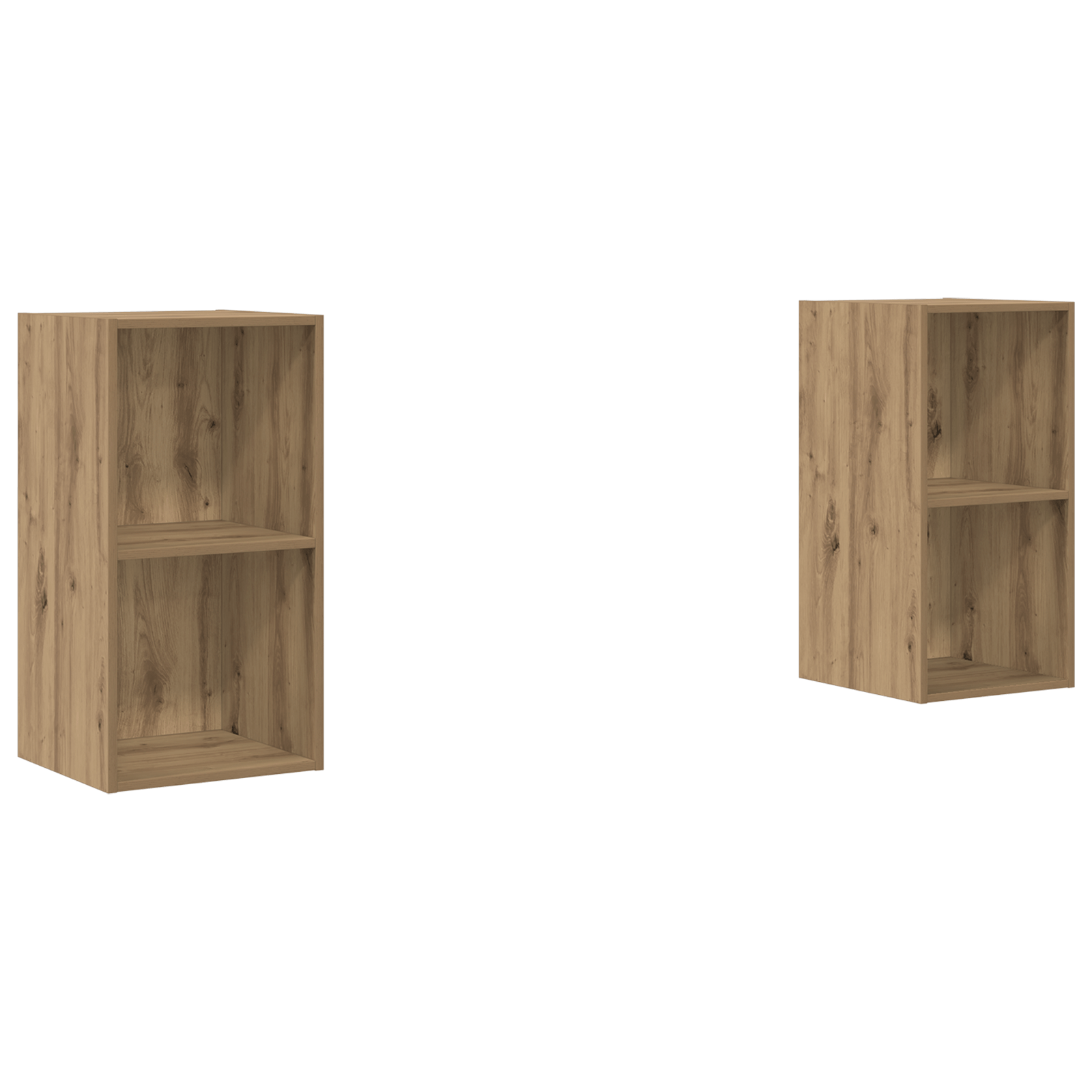 Dulap pentru TV pe Perete 2 pcs Stejar artisanal — imaginea 2