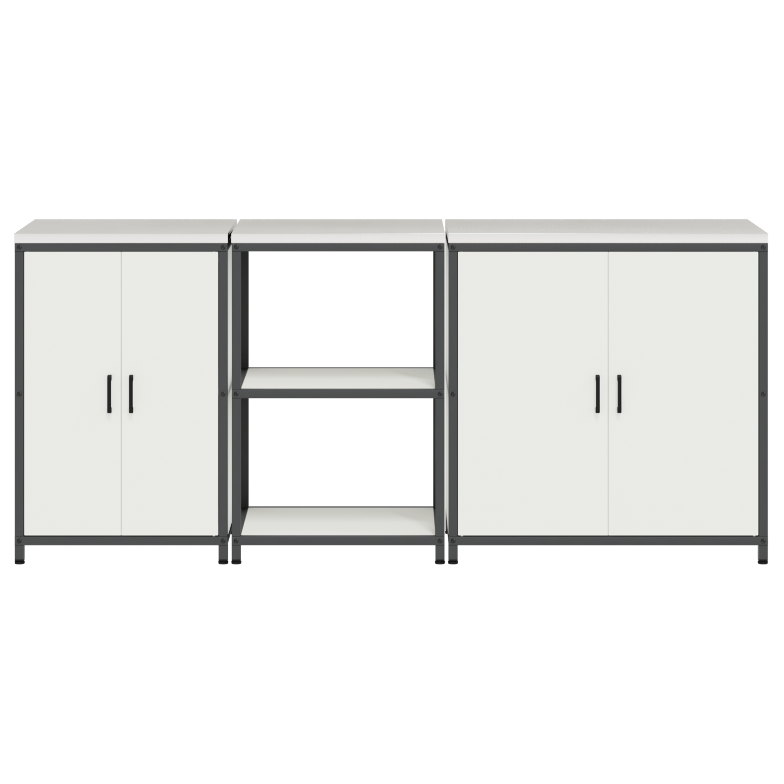 Set de Depozitare pentru Bucatarie 3 pcs Alb 210 x 50 x 92 cm — imaginea 9