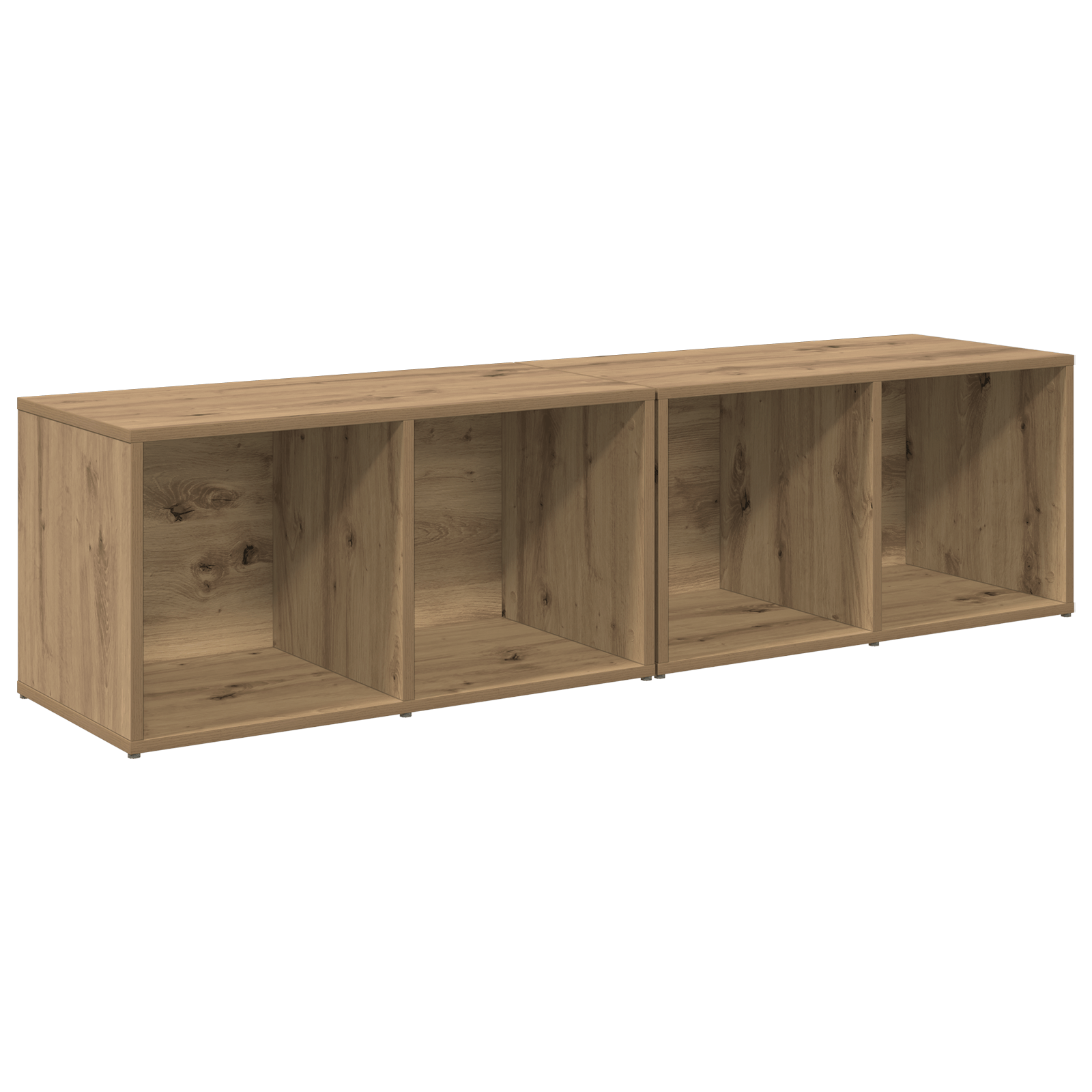 Set comoda TV 2 pcs Stejar Artizanal 37 x 35 x 107 cm — imaginea 2