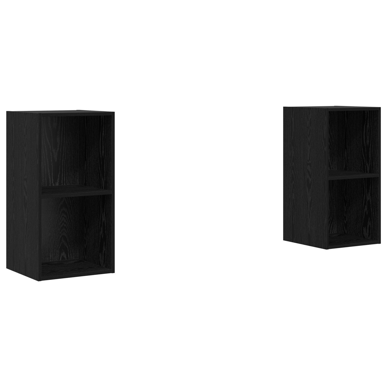 Dulap pentru TV pe Perete 2 pcs Stejar negru 37 x 37 x 72 cm — imaginea 2