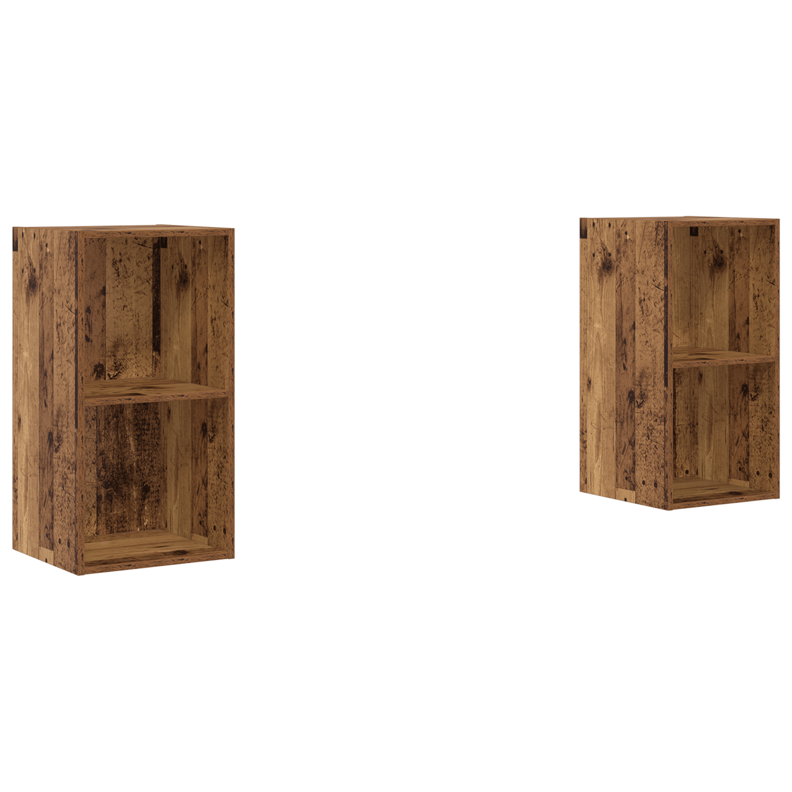 Dulap pentru TV pe Perete 2 pcs Lemn vechi 37 x 37 x 72 cm — imaginea 2