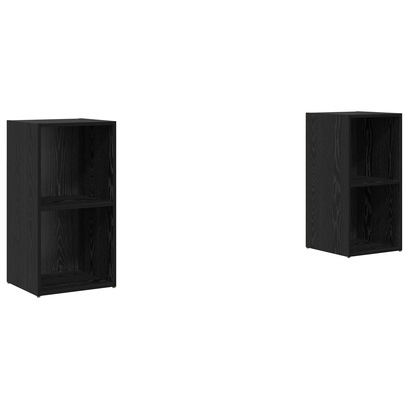 Set comoda TV cu raft 2 pcs Stejar negru 72 x 35 x 36.5 cm — imaginea 2