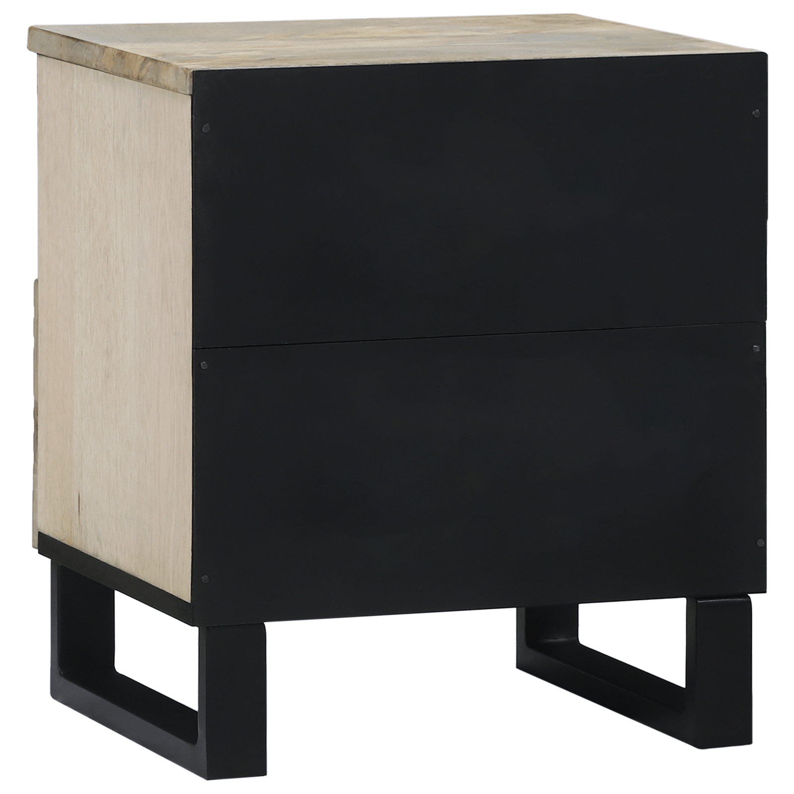 Noptiere cu sertar 2 pcs Alb si negru 40 x 33 x 46 cm — imaginea 6