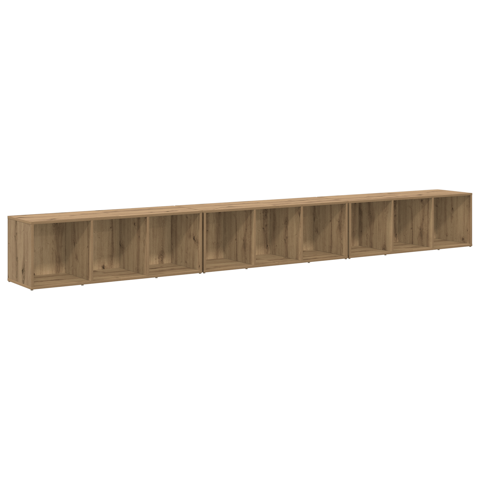 Cabinet TV 3 pcs stejar artizanal 37 x 35 x 107.5 cm — imaginea 2