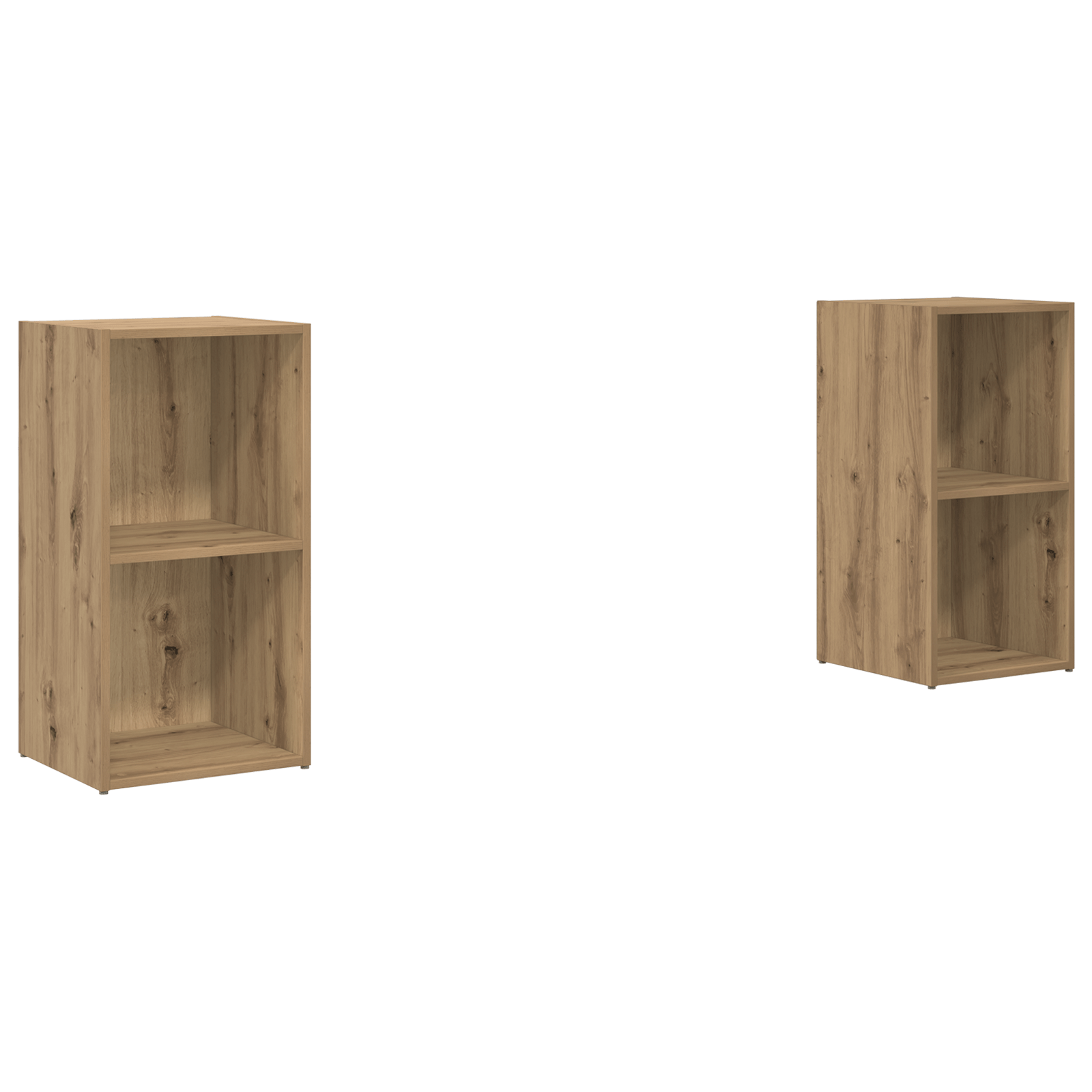 Set comoda TV cu raft 2 pcs Stejar artisanal 72 x 35 x 36.5 cm — imaginea 2