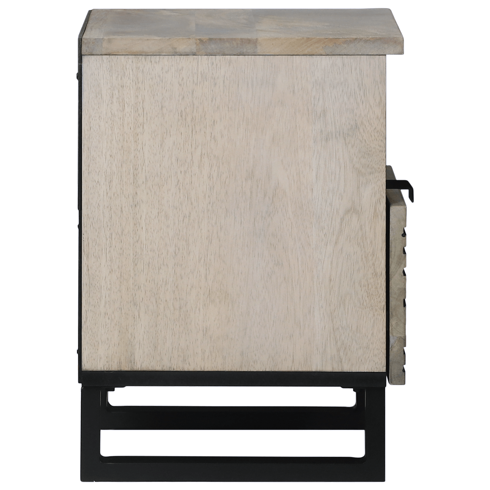 Noptiere cu sertar Alb si negru 40 x 33 x 46 cm — imaginea 4