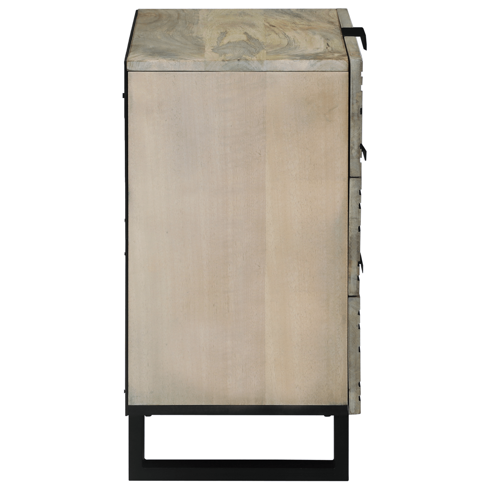 Noptiere cu sertar Alb si negru 50 x 33 x 60 cm — imaginea 4