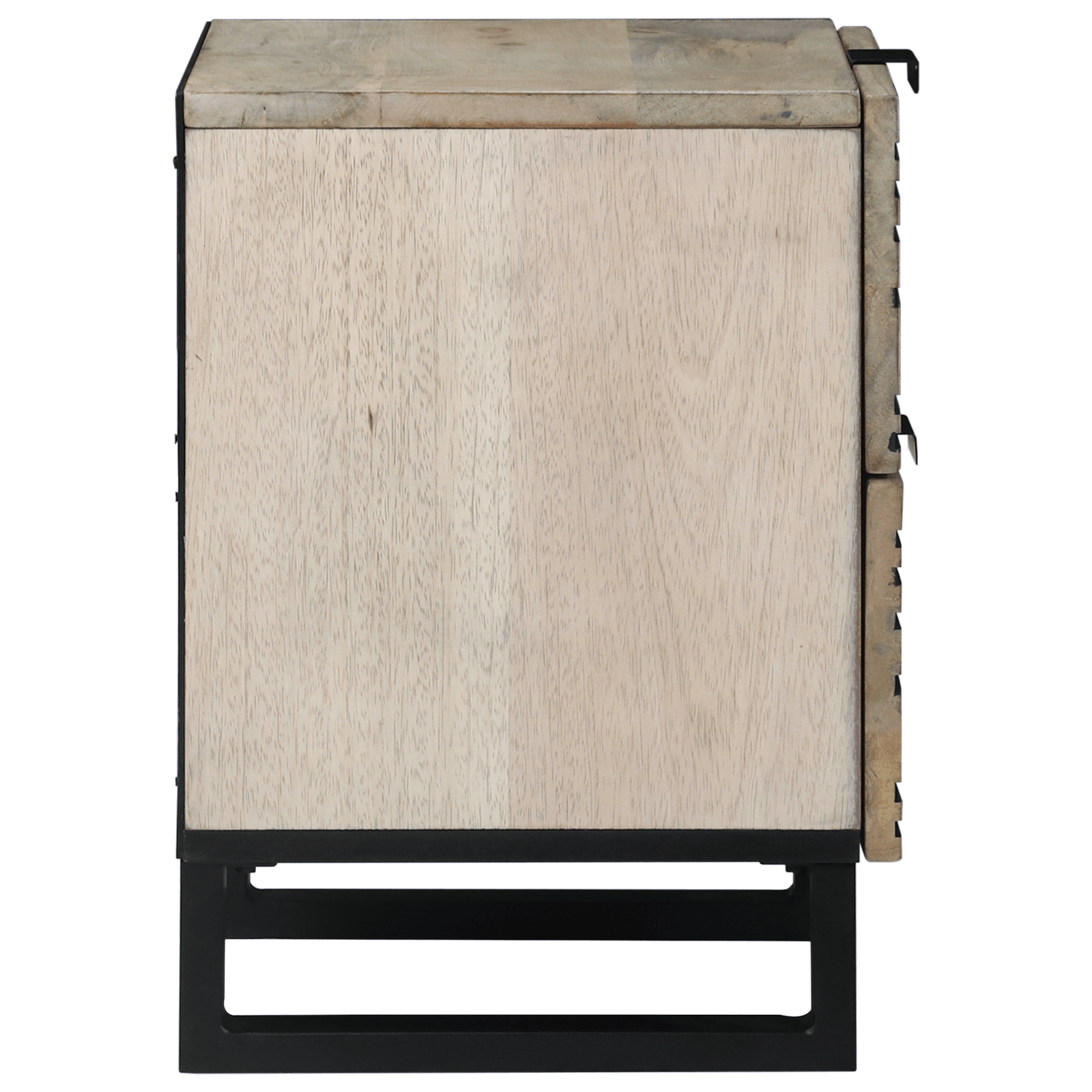 Noptiere cu sertar Alb si negru 40 x 33.5 x 46 cm — imaginea 4