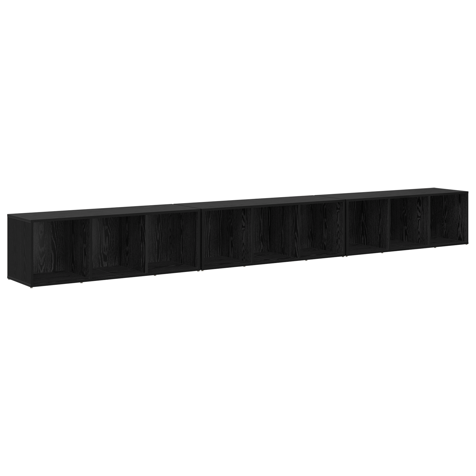 Cabinet TV 3 pcs Stejar negru 37 x 35 x 107.5 cm — imaginea 2