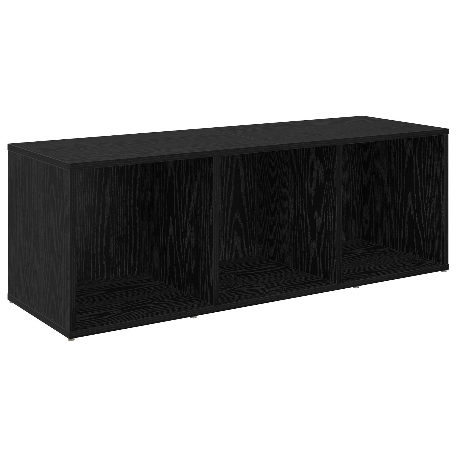 Cabinet TV 3 pcs Stejar negru 37 x 35 x 107.5 cm — imaginea 5