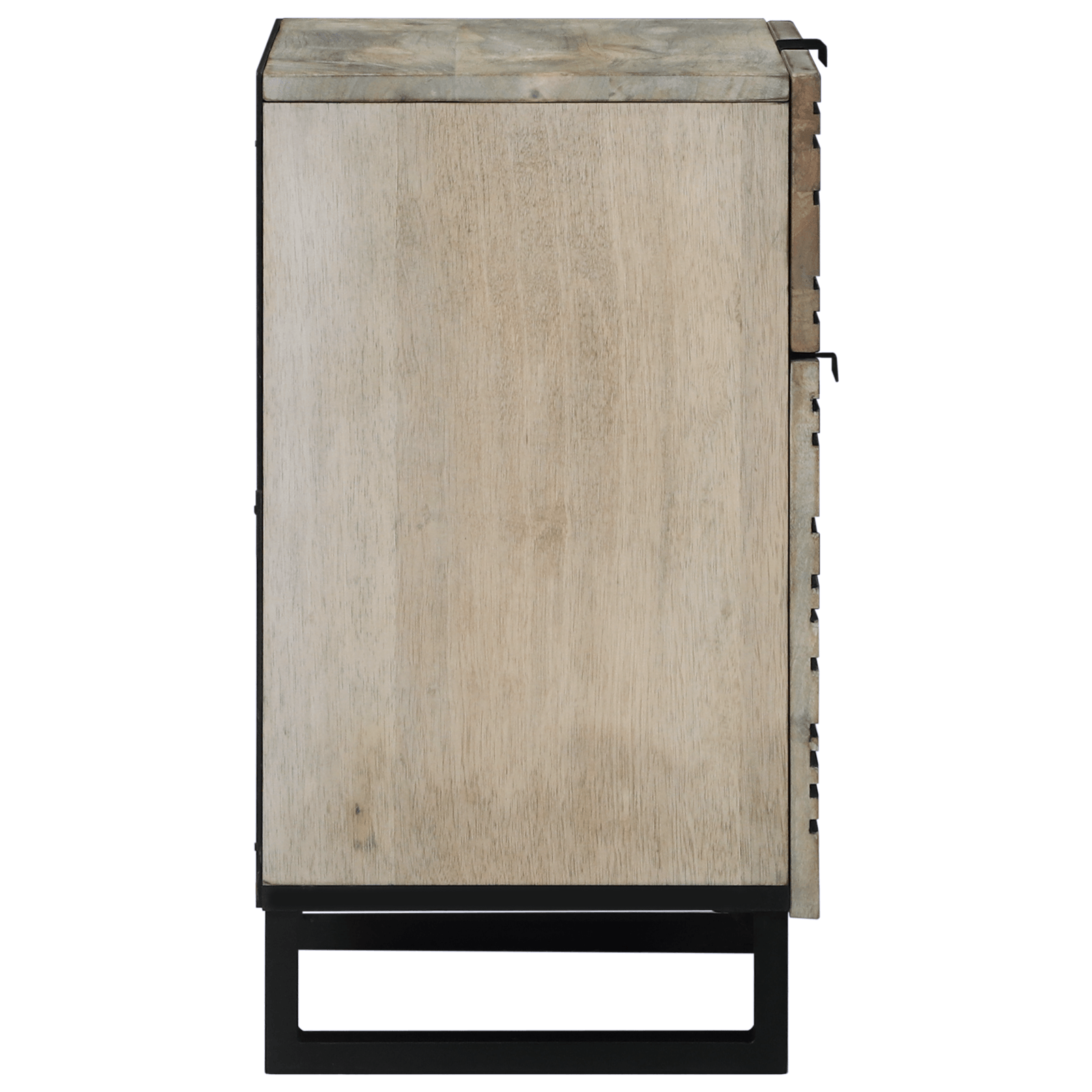 Noptiere cu sertar Alb si negru 50 x 33 x 60 cm — imaginea 4