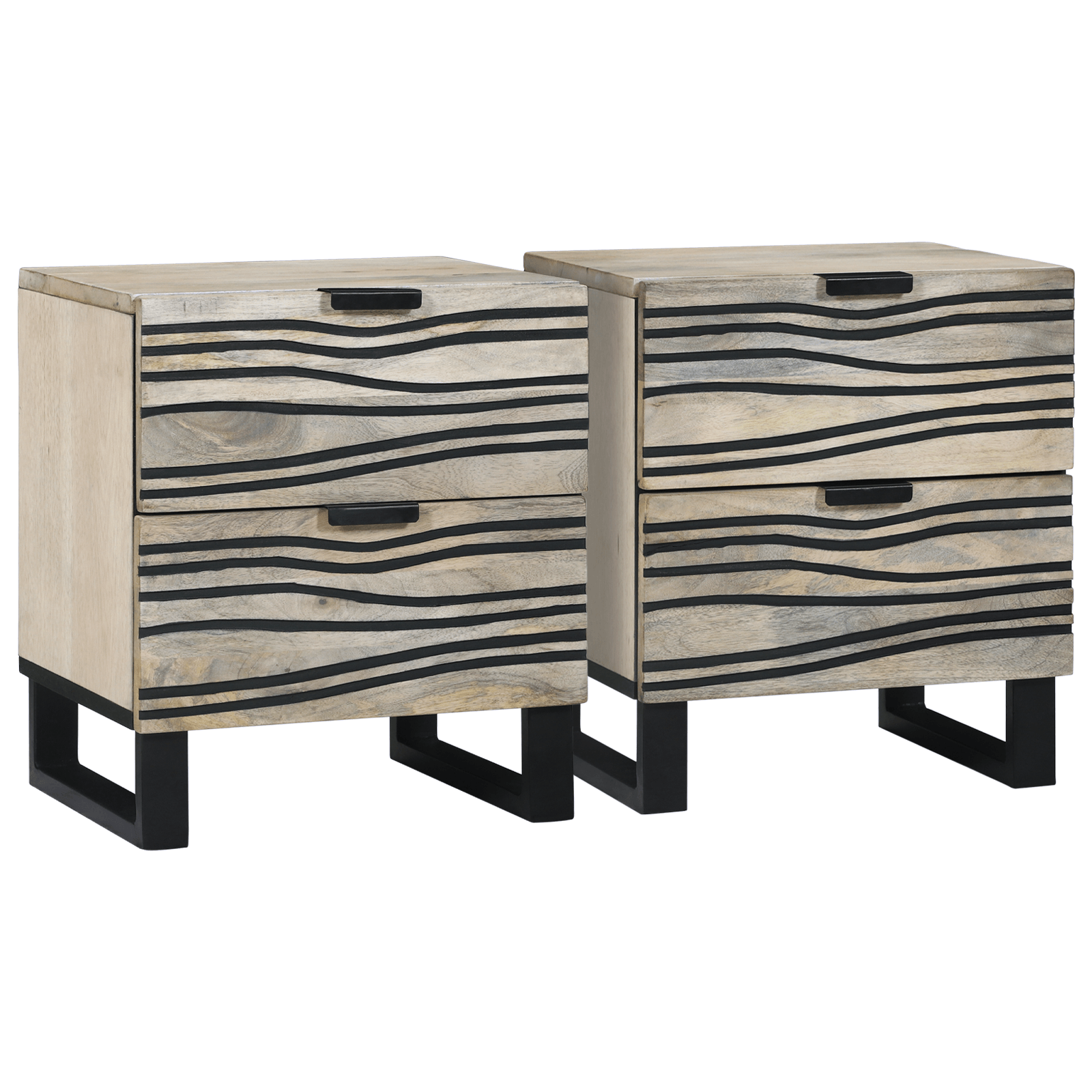 Noptiere cu sertar 2 pcs castan 40 x 33.5 x 46 cm