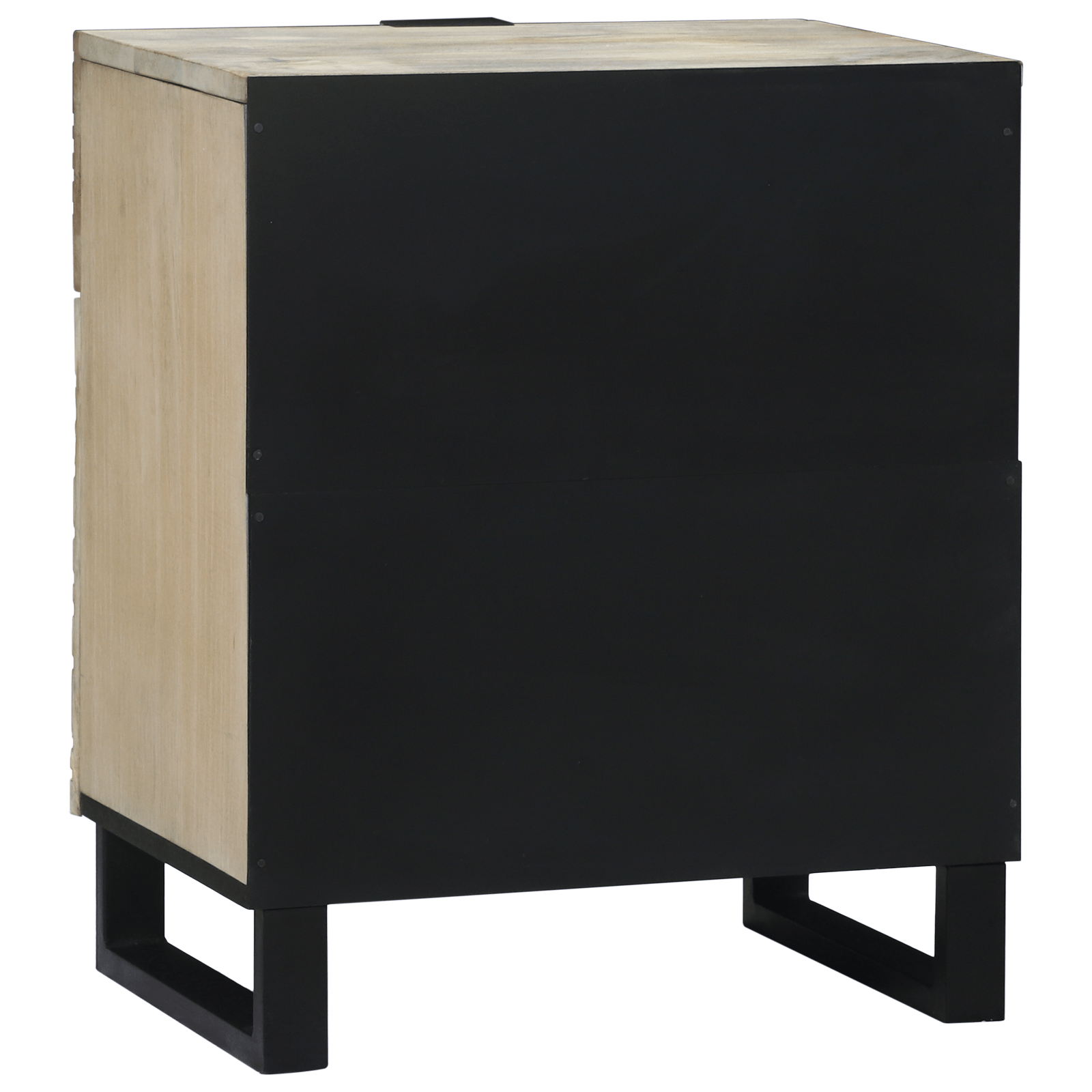 Noptiere cu sertar Alb si negru 50 x 33 x 60 cm — imaginea 5