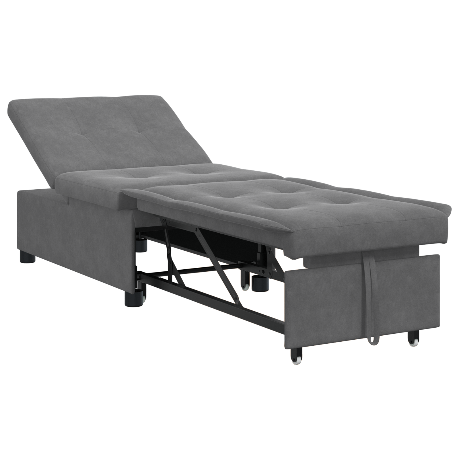 Canapea cu roata Gri inchis 194 x 50 x 82 cm — imaginea 2