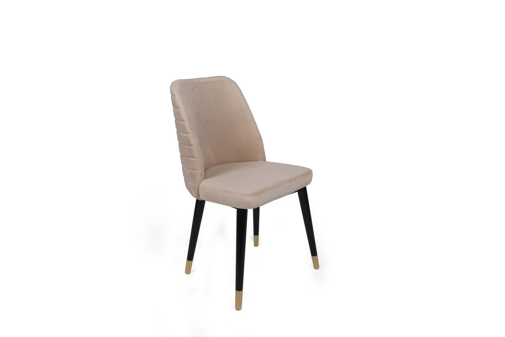 Set scaune, Hanah Home, catifea, crem negru auriu, 50x49x90 cm — imaginea 2