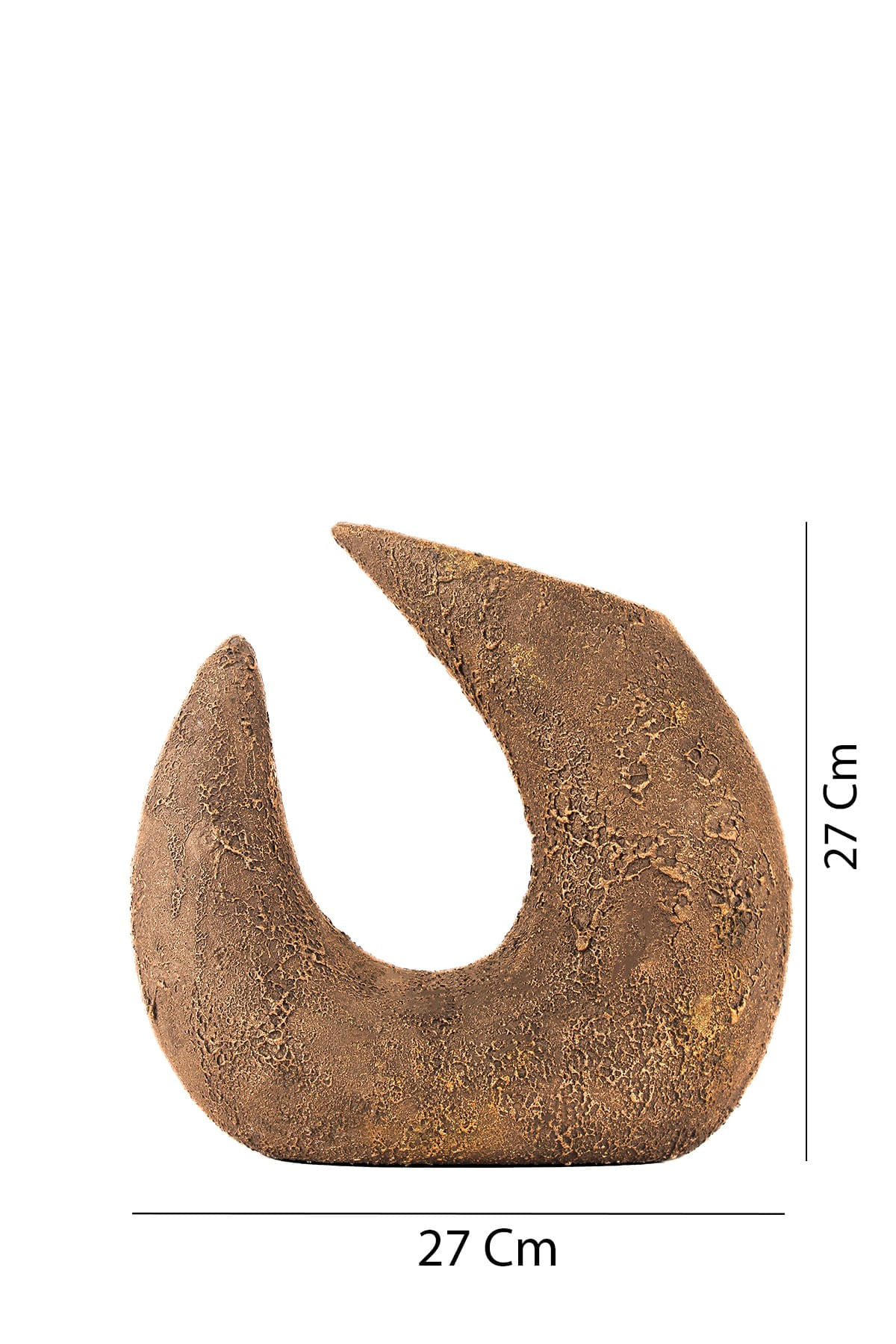 Ghiveci decorativ, Aberto Design, ceramica, maro, pictat manual, 27x27 cm — imaginea 2