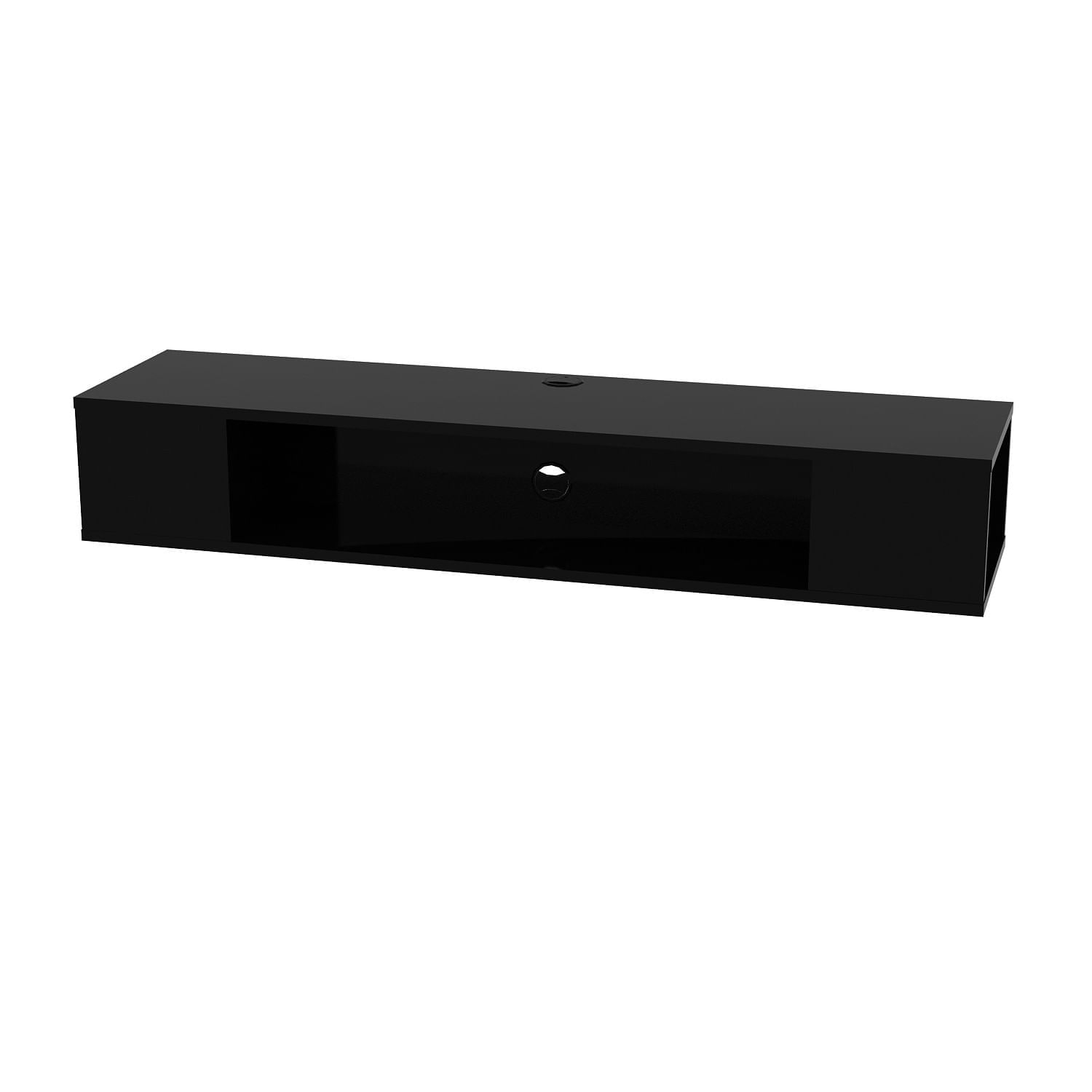 Suport tv, Hanah Home, pal melaminat, negru, 135x35.2x23 cm — imaginea 3