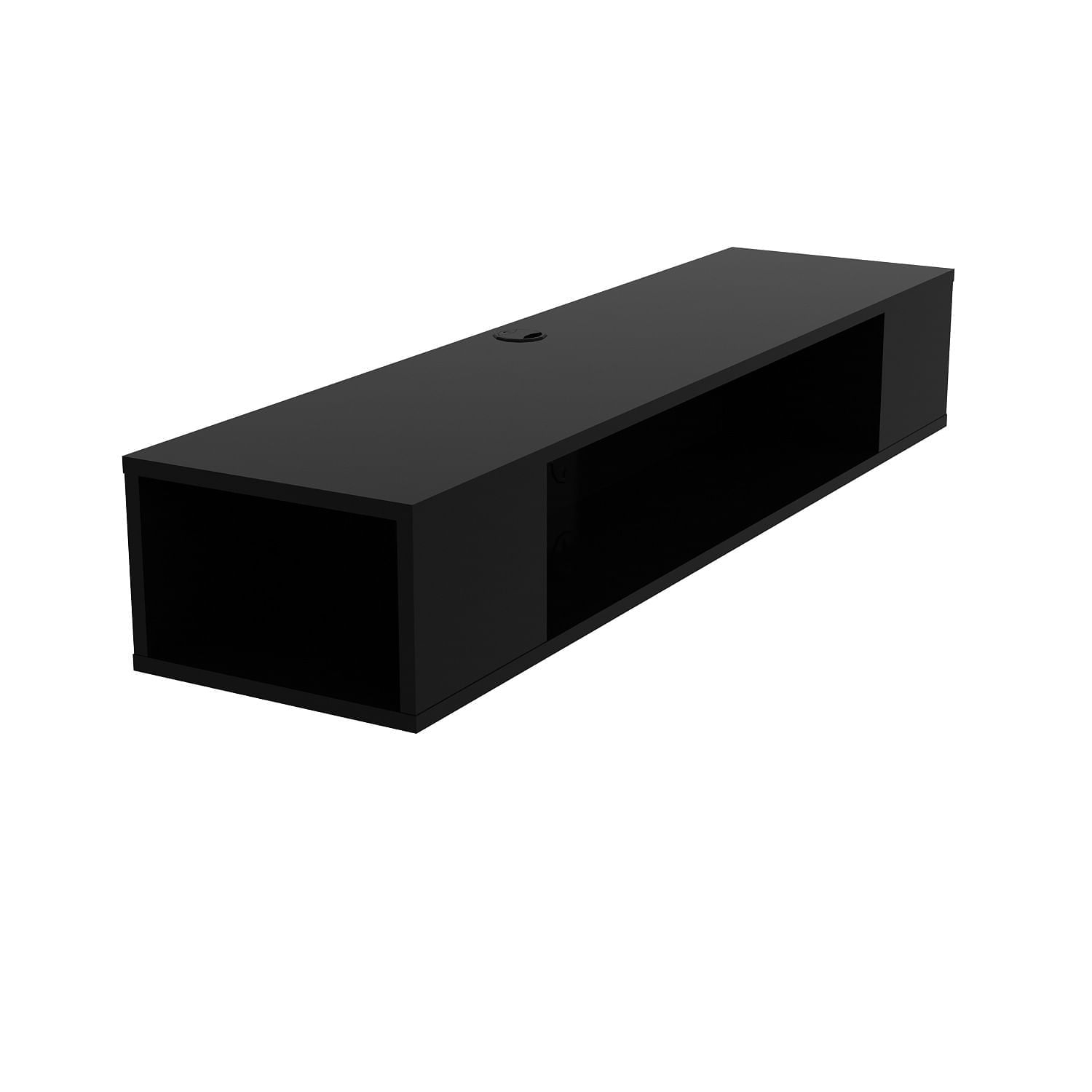 Suport tv, Hanah Home, pal melaminat, negru, 135x35.2x23 cm — imaginea 6
