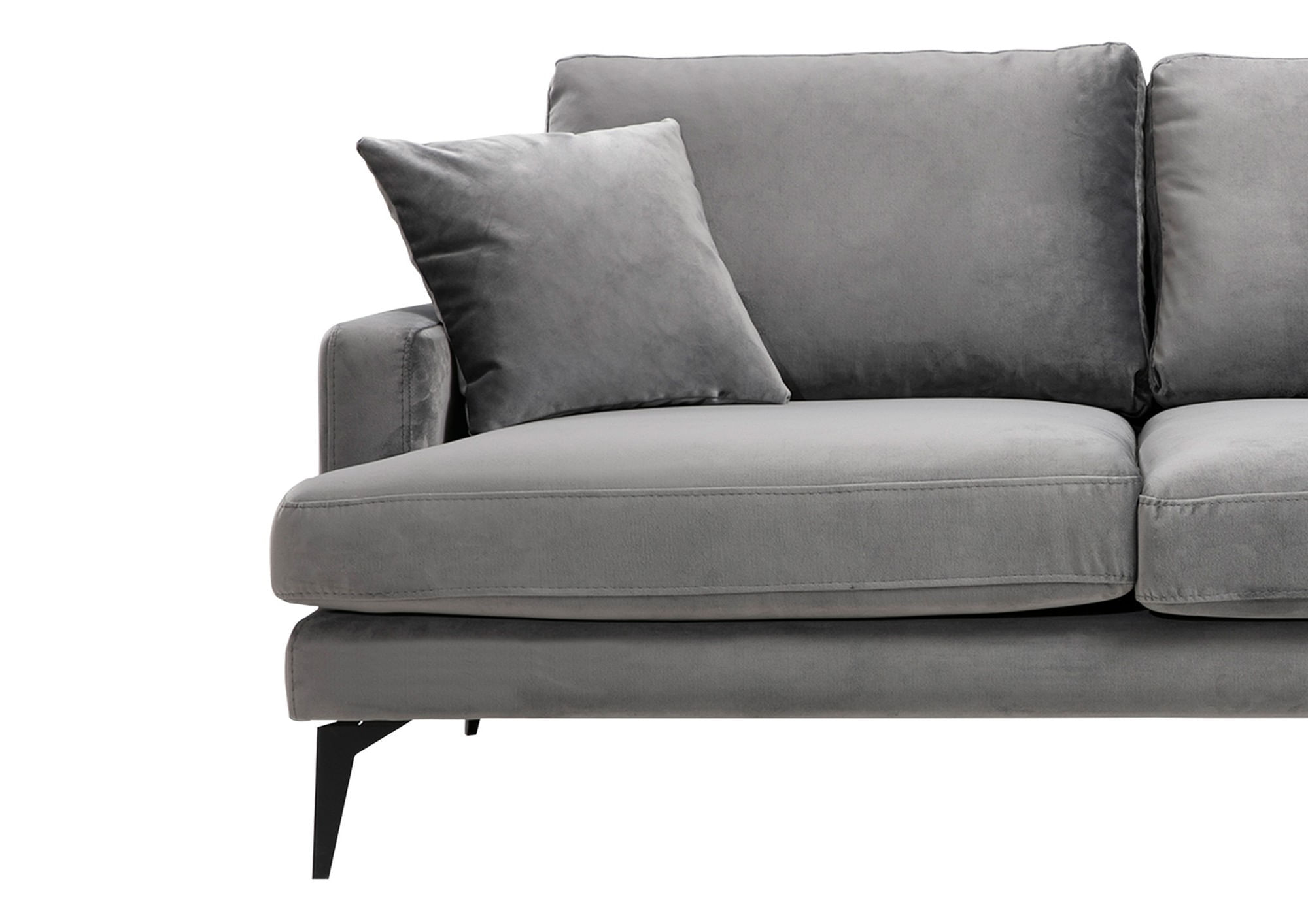 Canapea 2 locuri, Hanah Home, lemn fag si pal, gri, 175x90x88 cm — imaginea 3