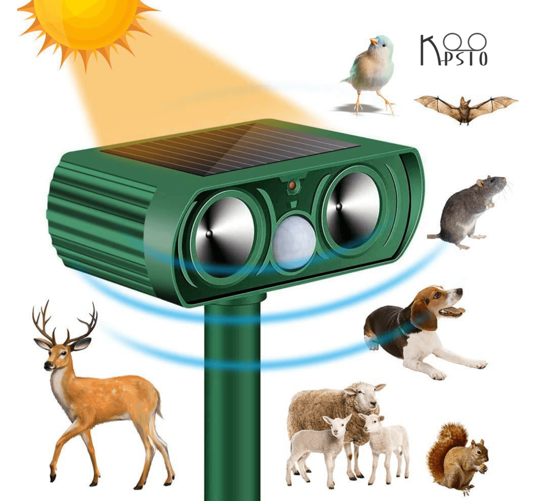 Dispozitiv Solar Repelent Antirozatoare si Alte Animale Cu Incarcare USB Si Panou Solar — imaginea 4
