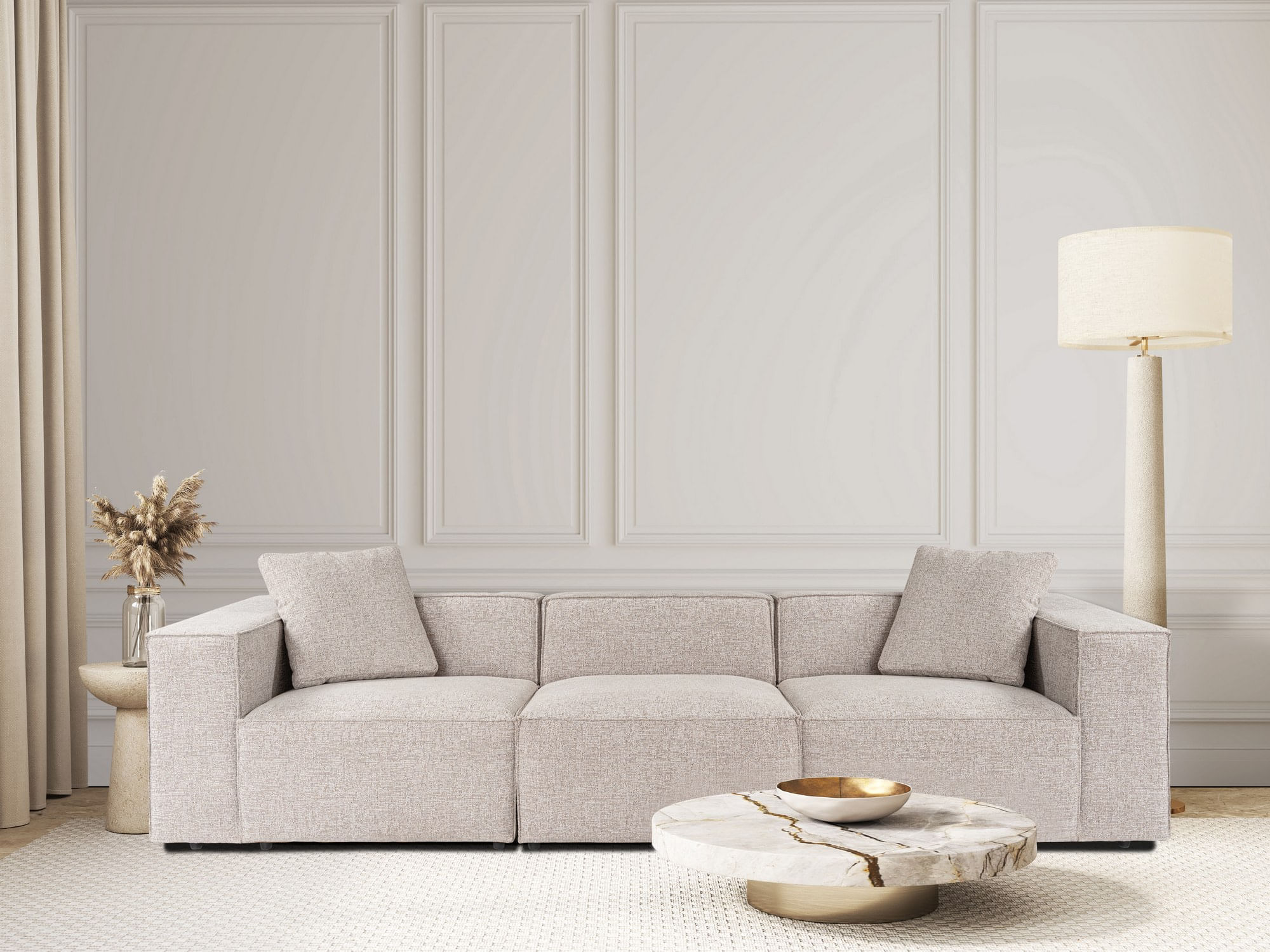 Canapea 3 locuri, Hanah Home, in, mocha, 303x108x65 cm — imaginea 3