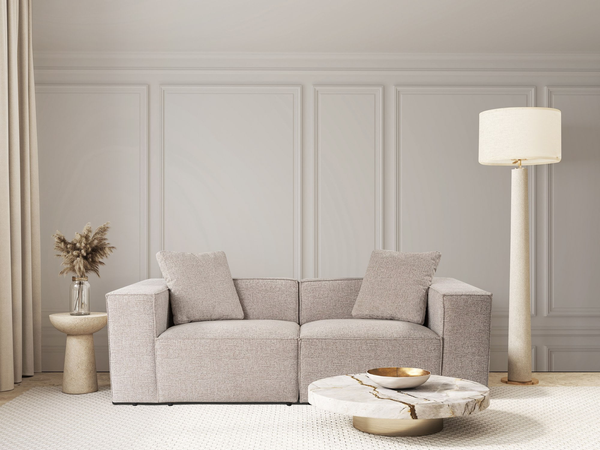 Canapea 2 locuri, Atelier Del Sofa, in, mocha, 220x108x65 cm — imaginea 2