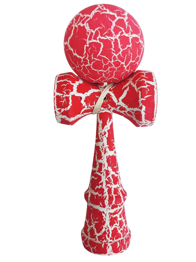 Kendama Profesionala, Bila din lemn, Design artistic cu finisaj Crapatura + Sticker pentru Telefon, 111KD - 1 | YEO